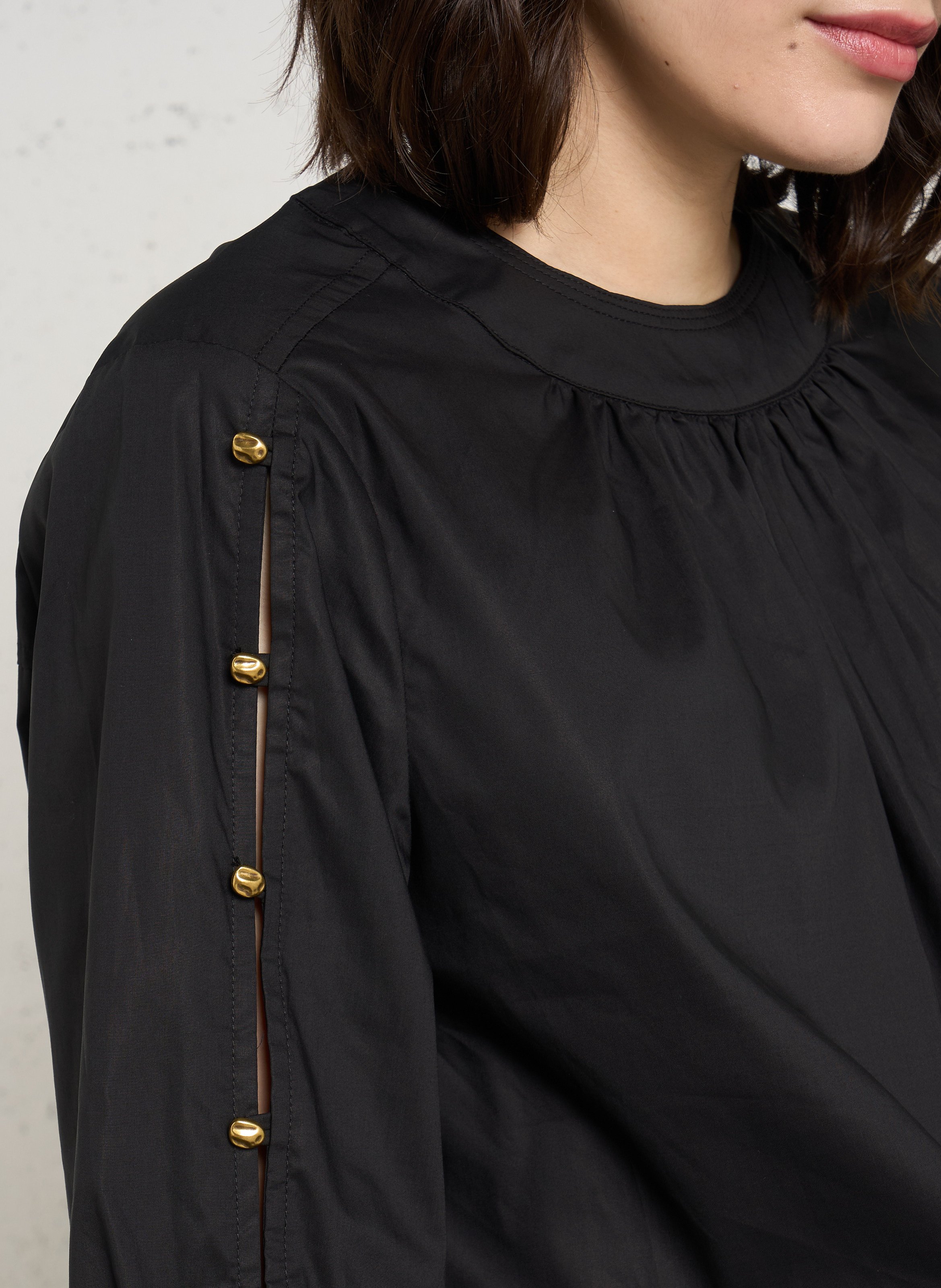 Blouse ample boutonnée en coton mélangé THE KORNER Multicolore