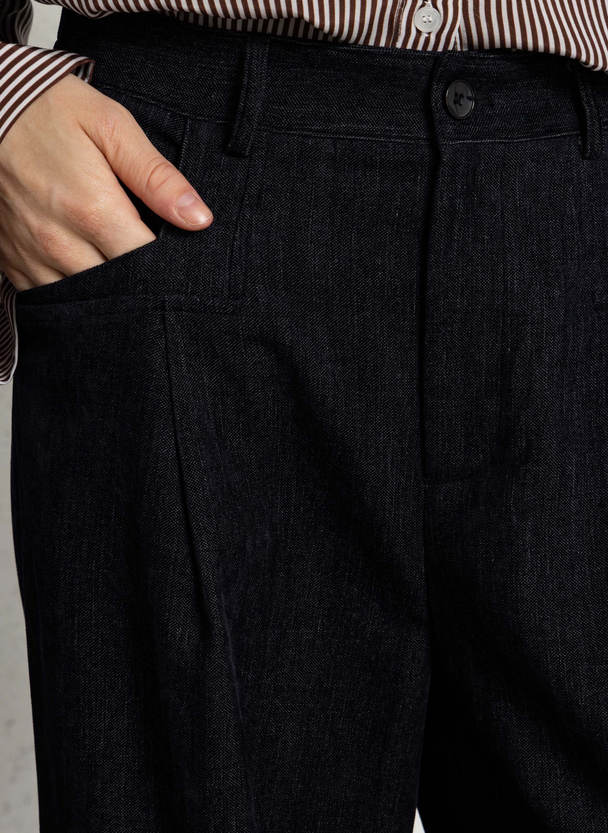 Weite Taillenhose THE KORNER Blau