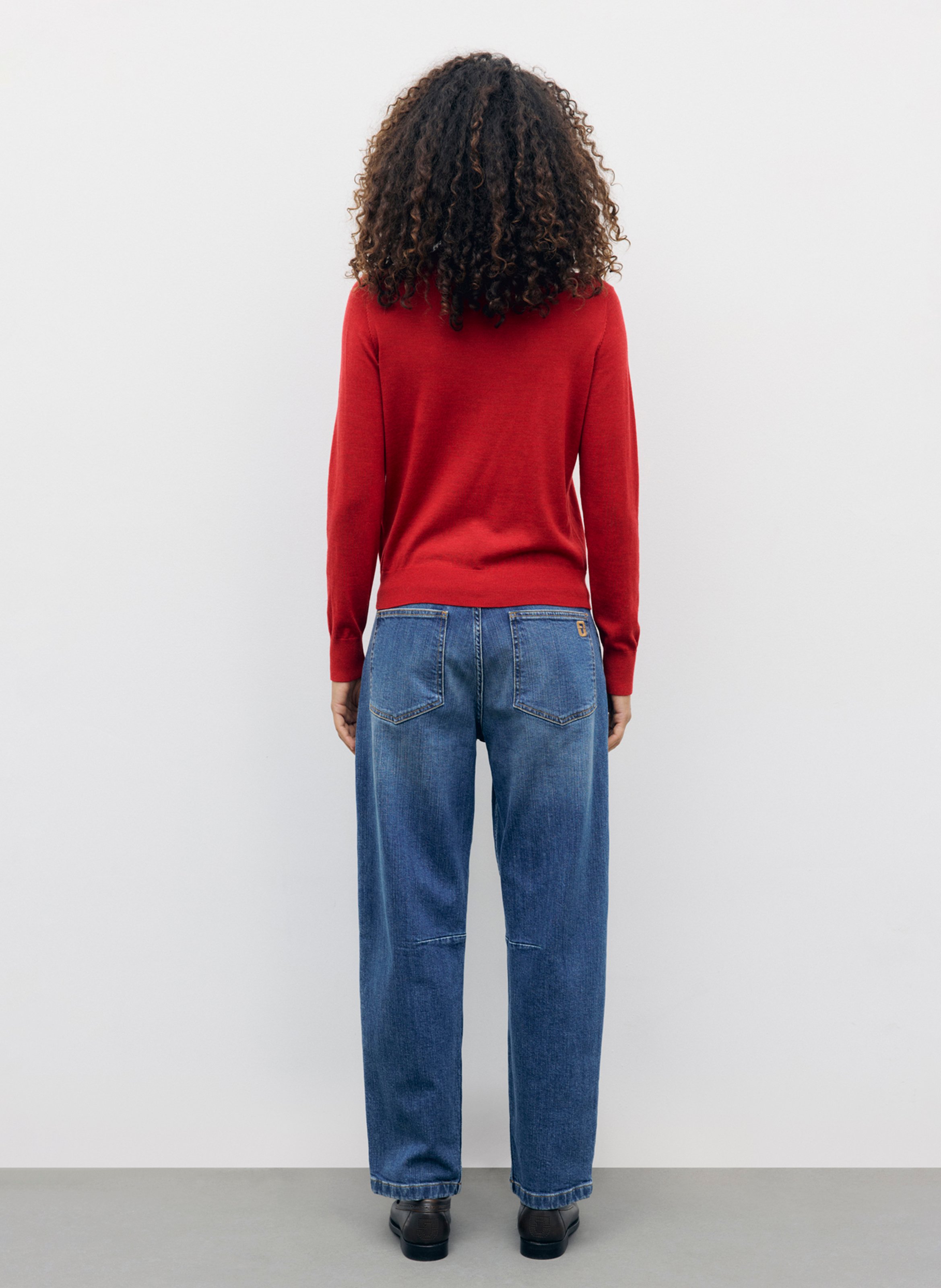Straight wool polo neck jumper GERARD DAREL Red