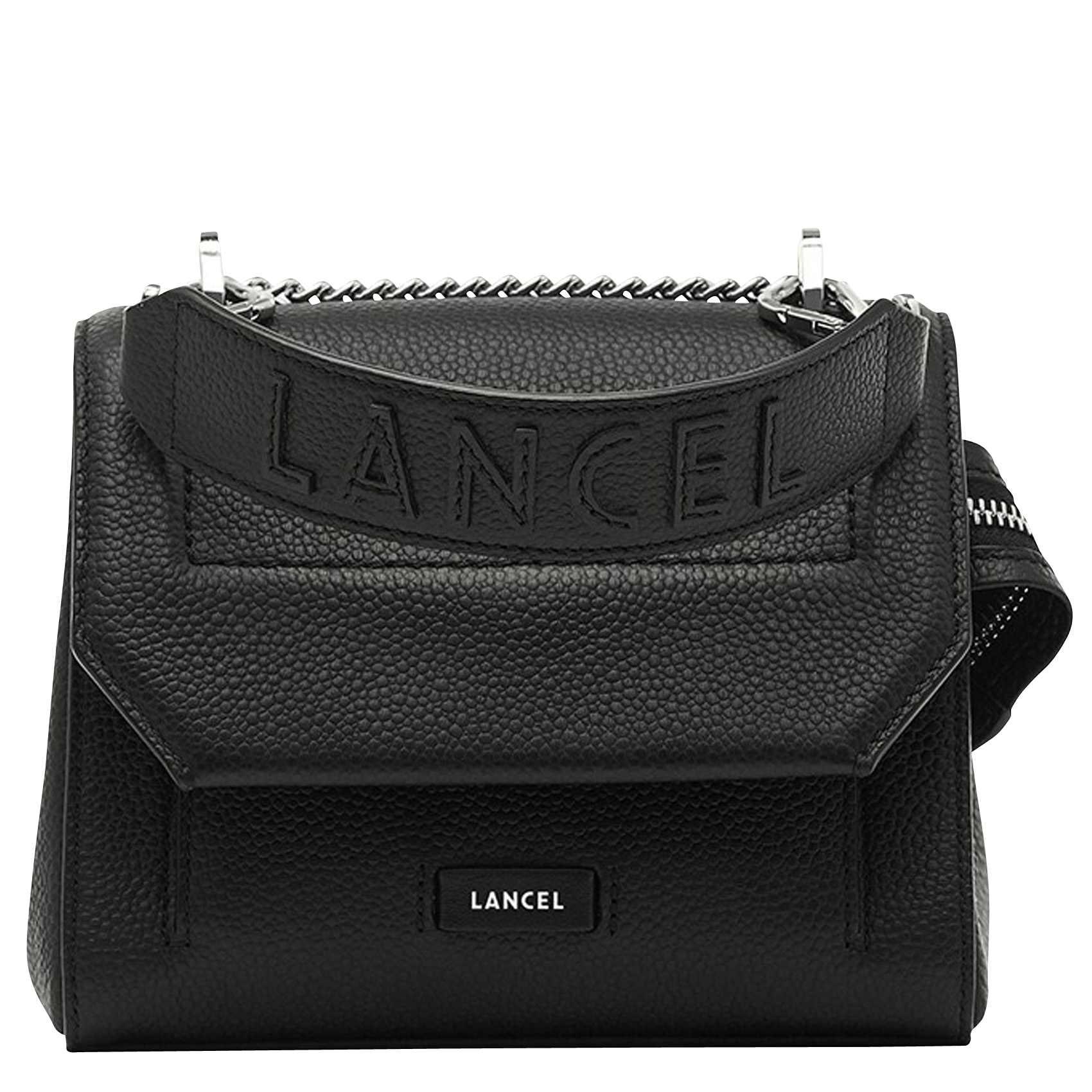 Kleine, nerfleren tas met klep NINON S Noir