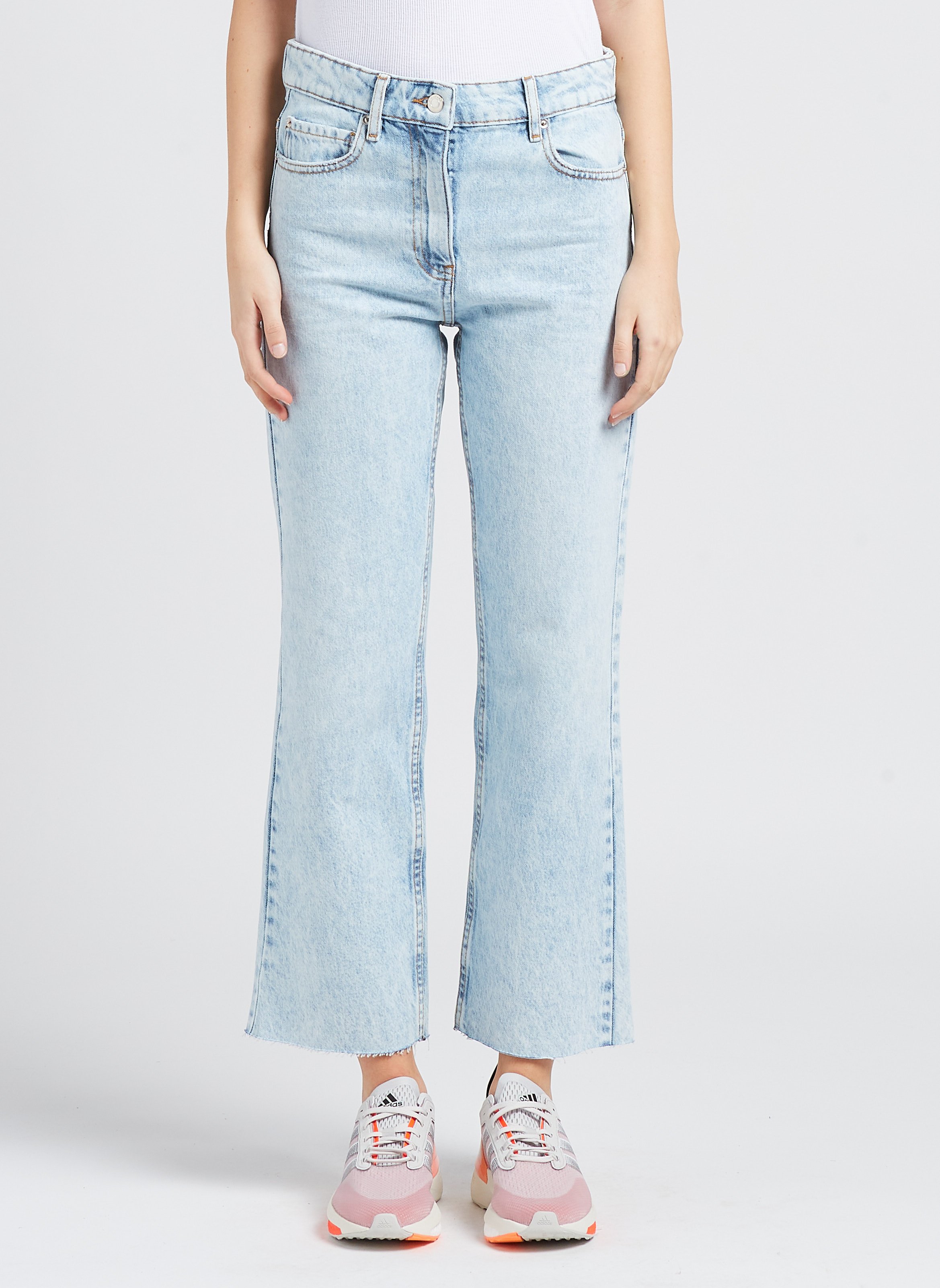 Jean taille haute bootcut en coton  IRO Bleu