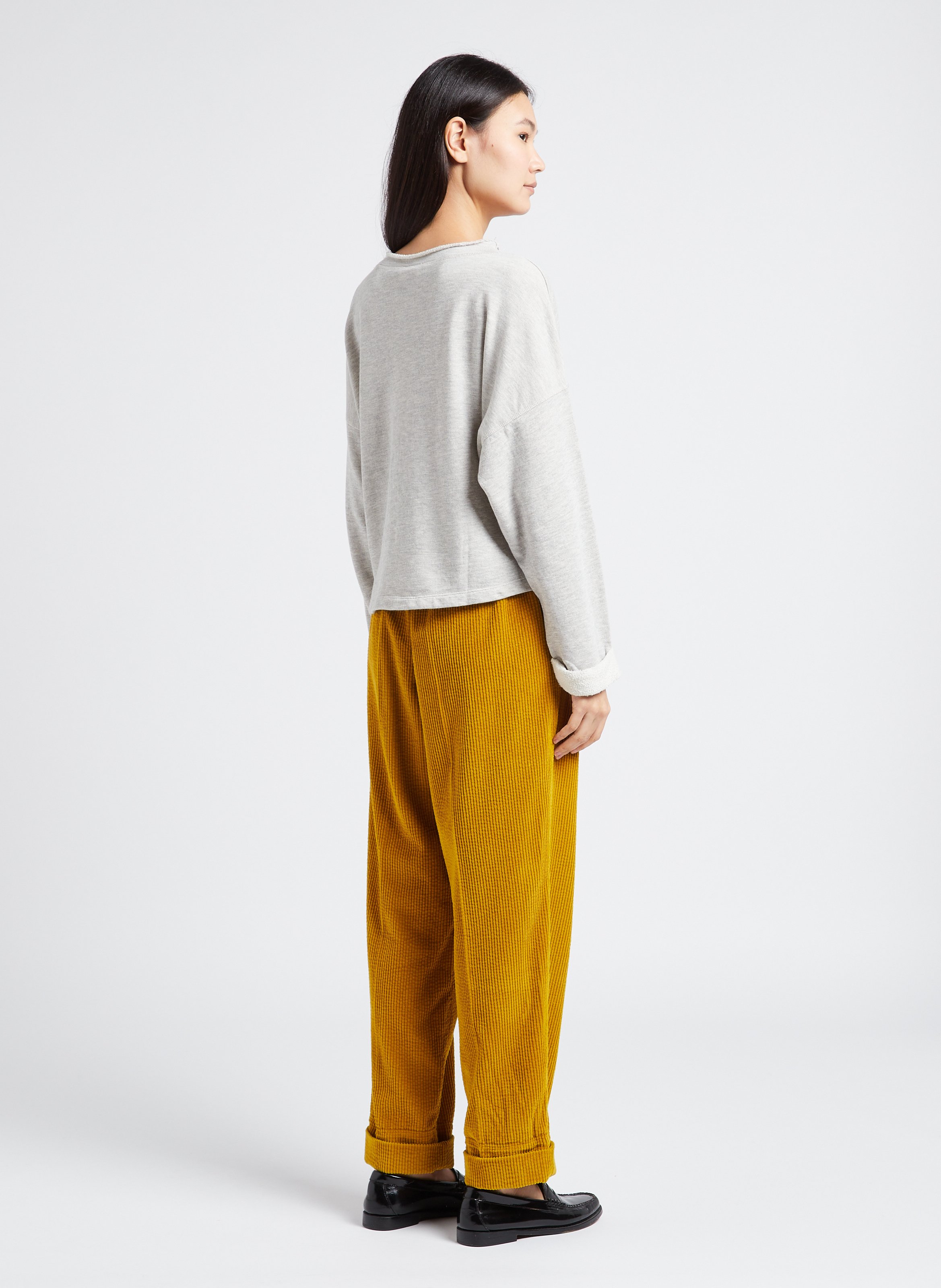 Rundhals-Sweatshirt aus Baumwoll-Mix AMERICAN VINTAGE Grau