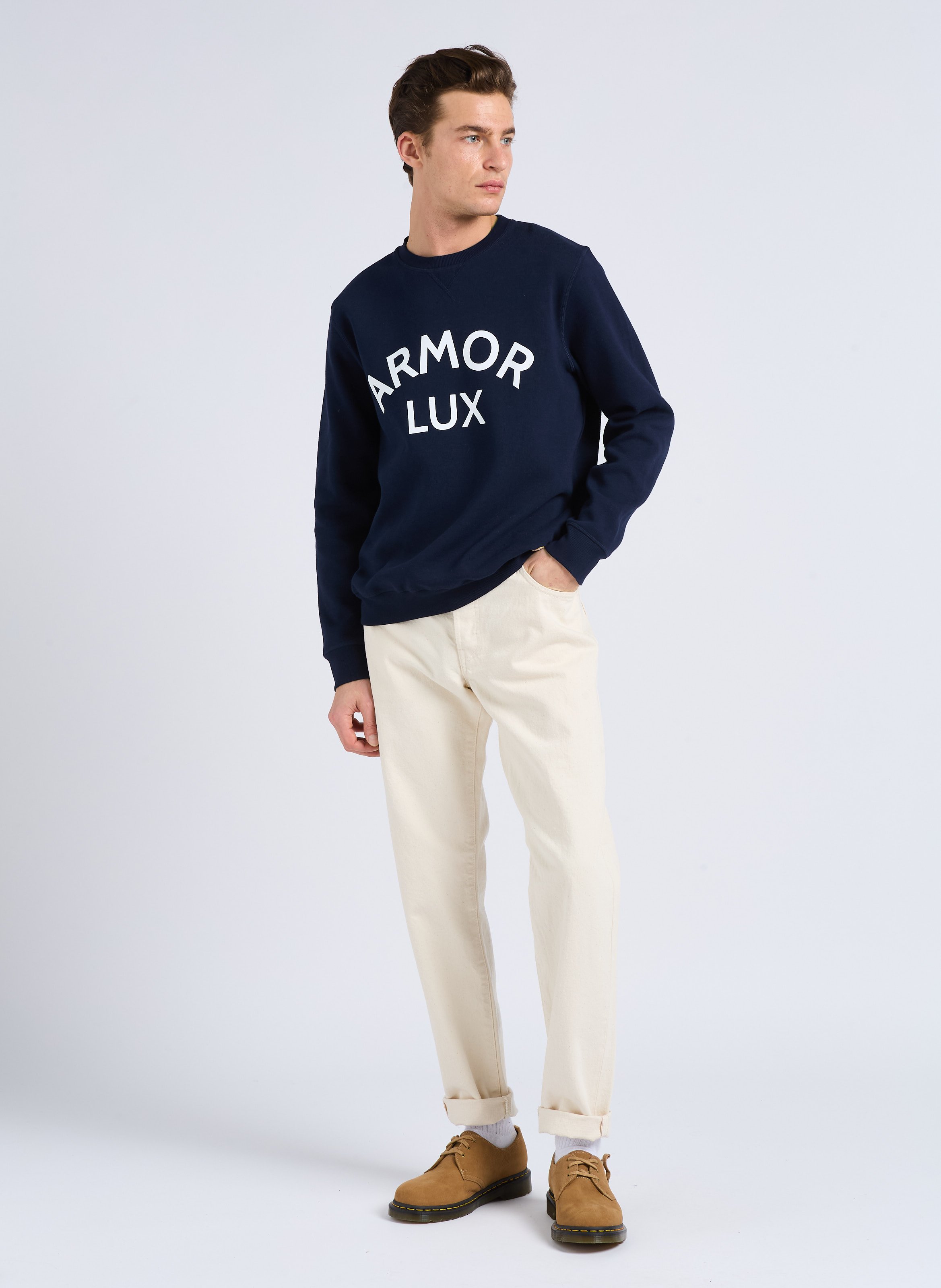 Tapered cotton dot effect regular-fit jeans EDWIN Beige