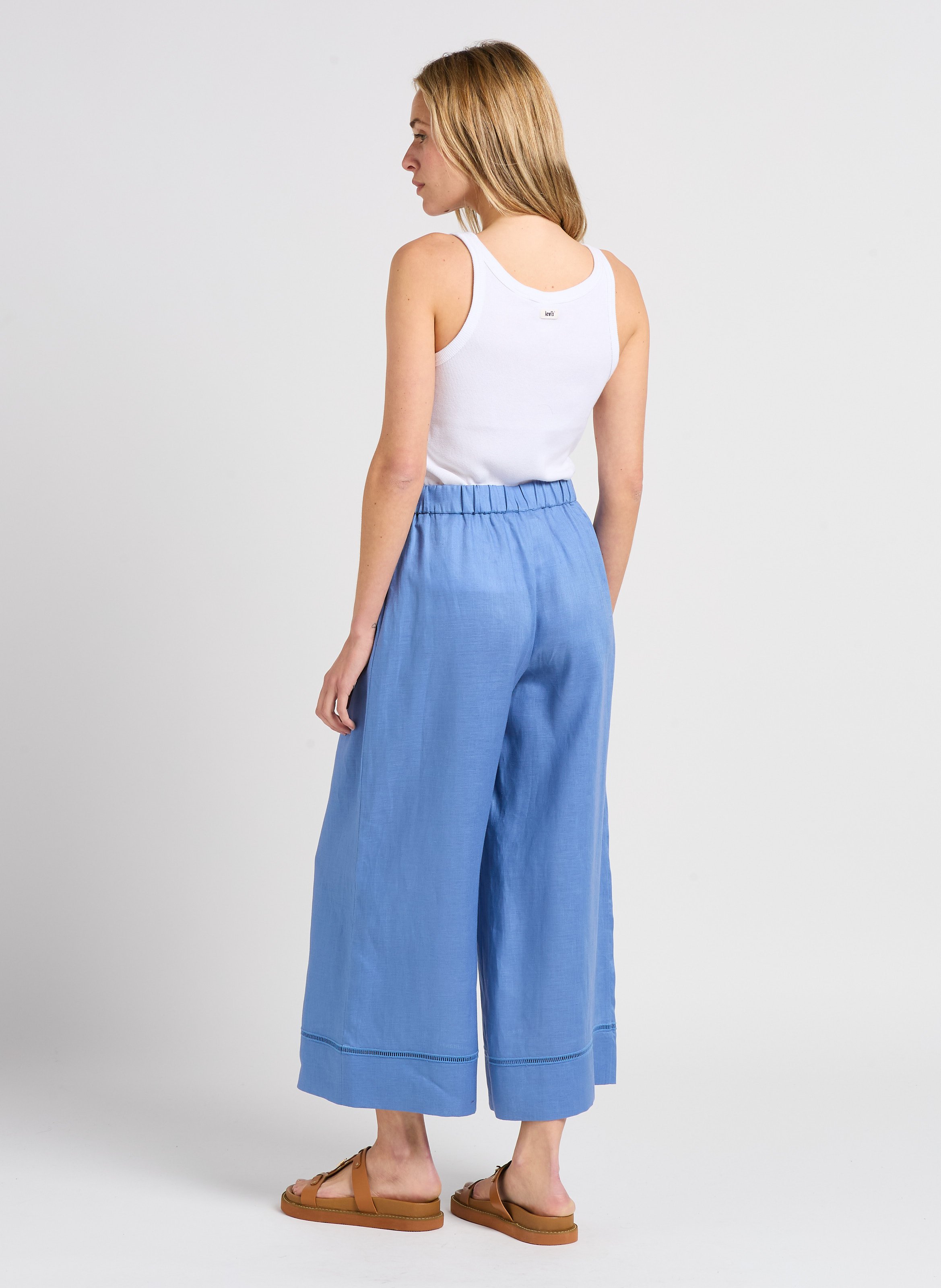 Linen canvas espadrilles MAX MARA LEISURE Blue