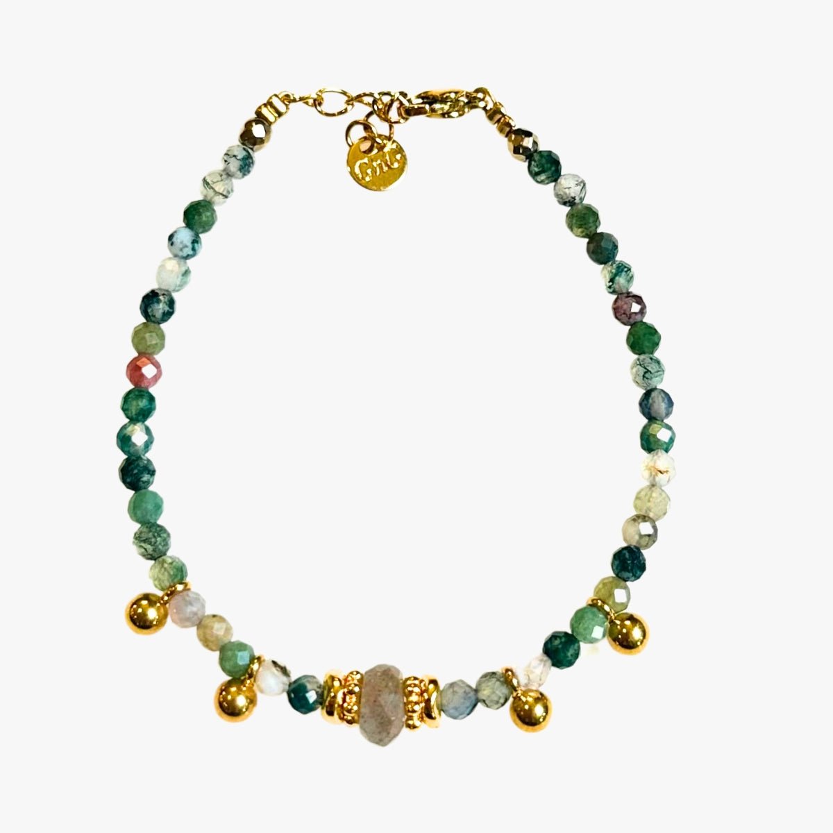 Indian agate bracelet GINANDGER Green