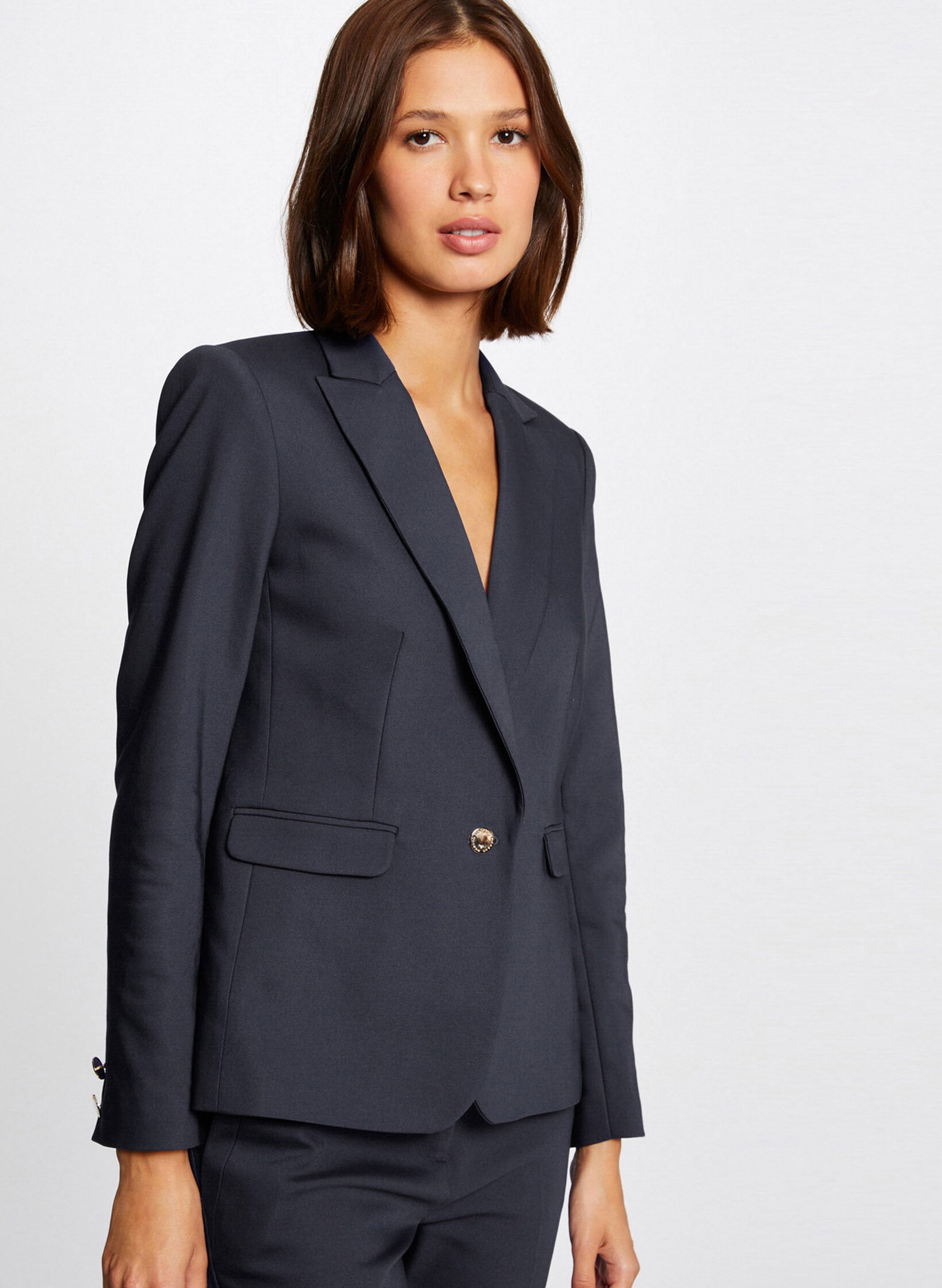 Rechte blazer met knopen MORGAN Blauw