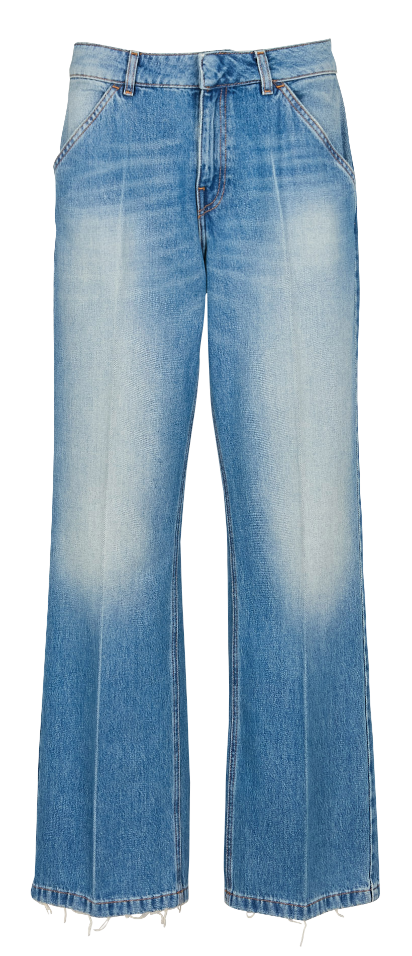 Jean large délavé en coton BA&SH Bleu