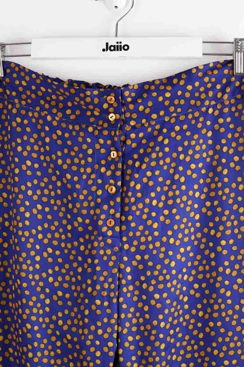 Silk wide-leg cropped trousers HEIMSTONE - Seconde Main Blue