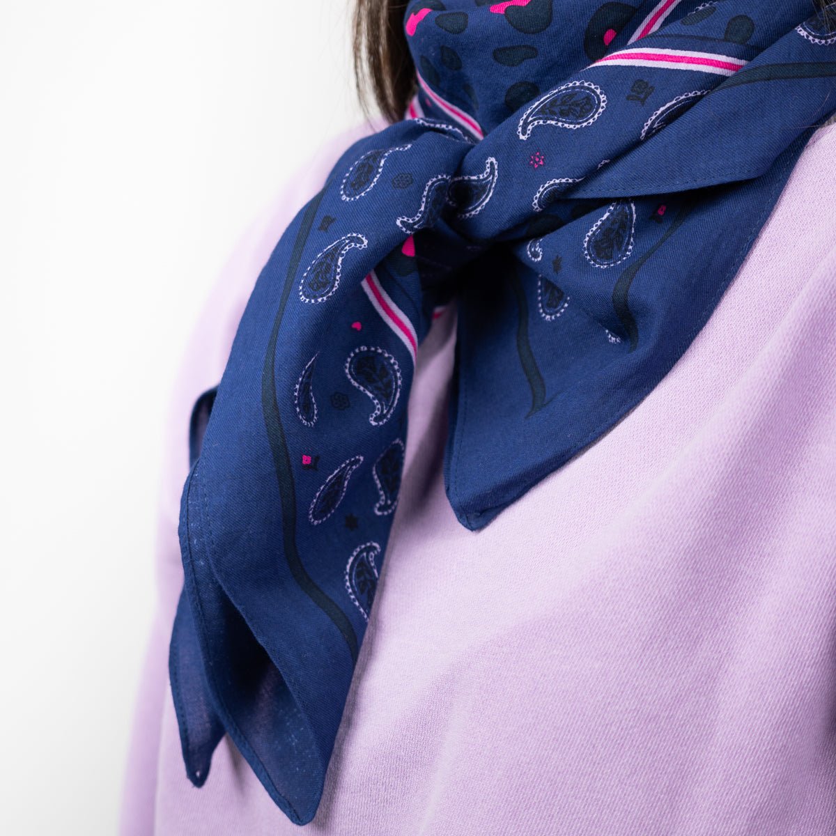 Organic cotton scarf Blue