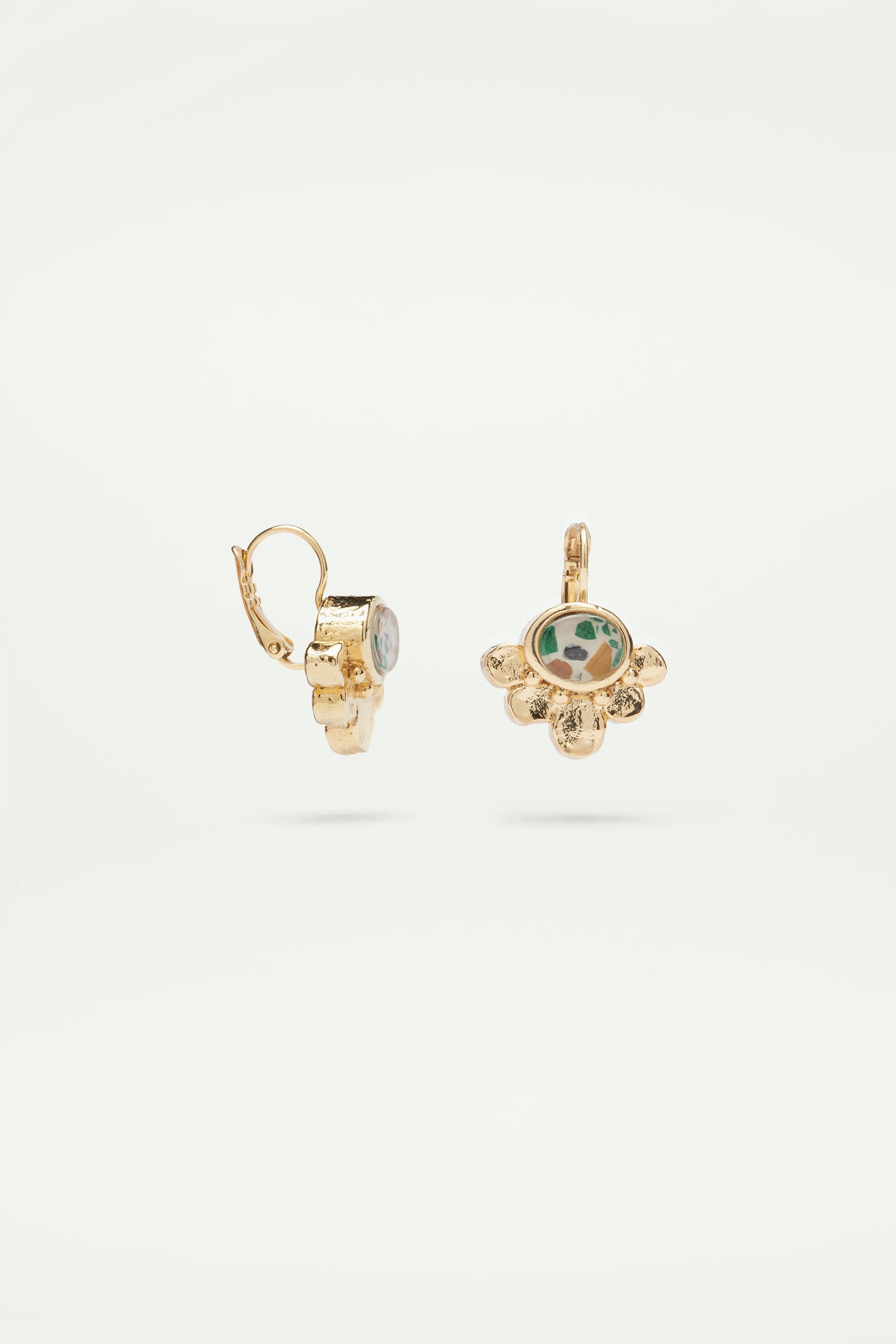Boucles d'oreilles dormeuses terrazzo LES NEREIDES Multicolore