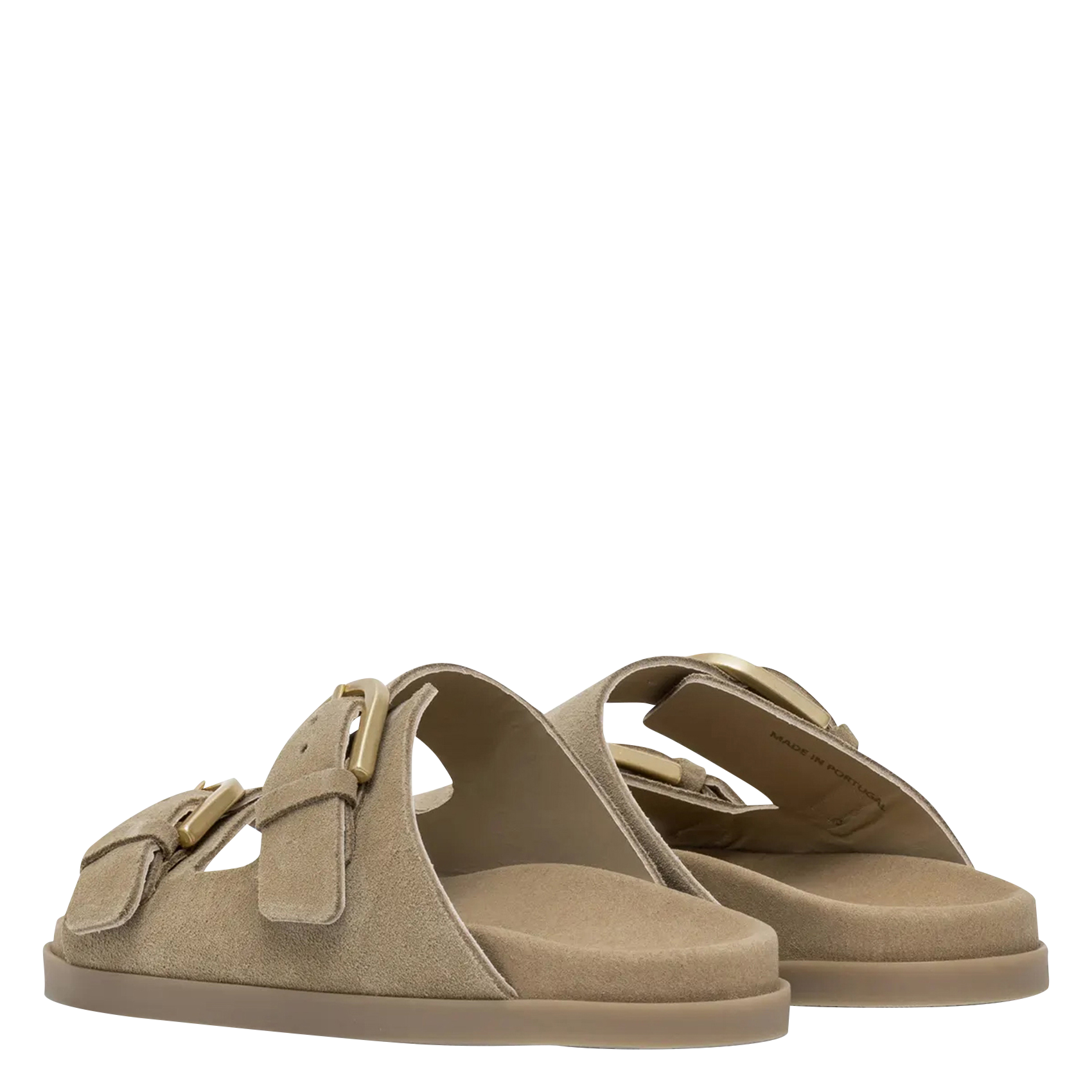 Flache Riemchensandalen aus Leder BOCAGE Beige