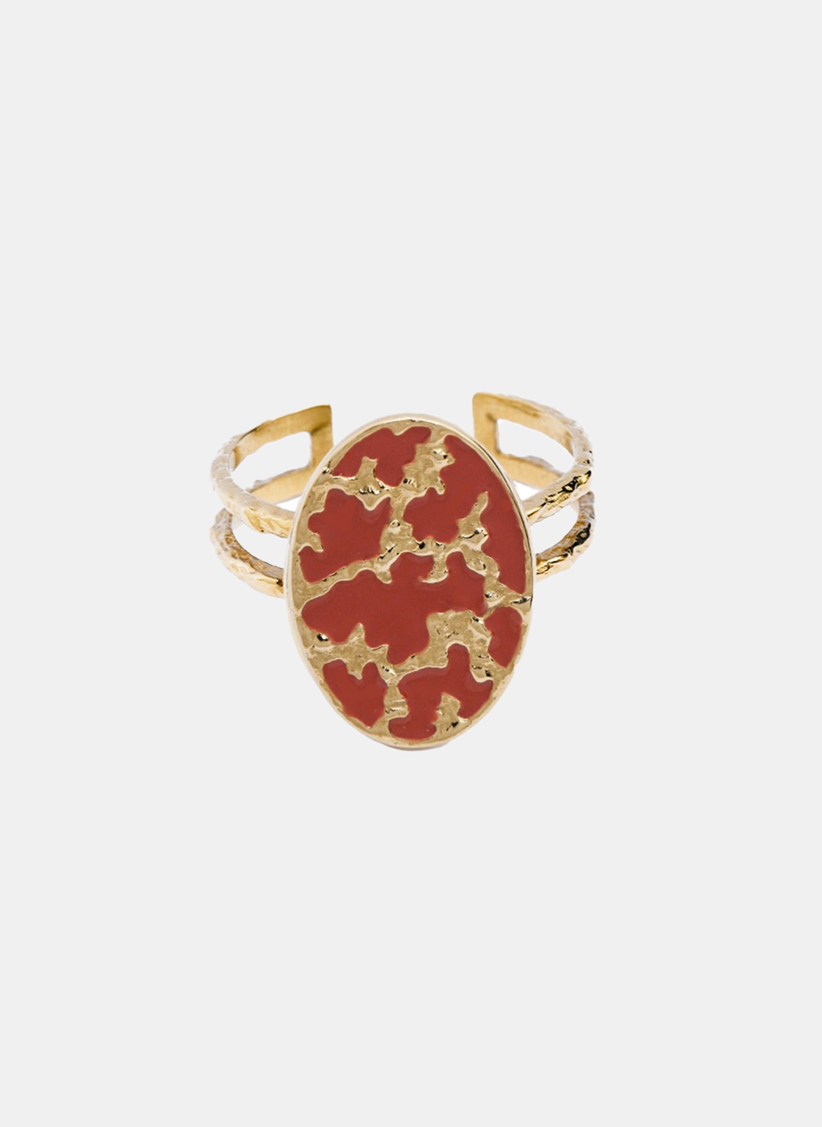 Wide cuff ring AEC Paris Red