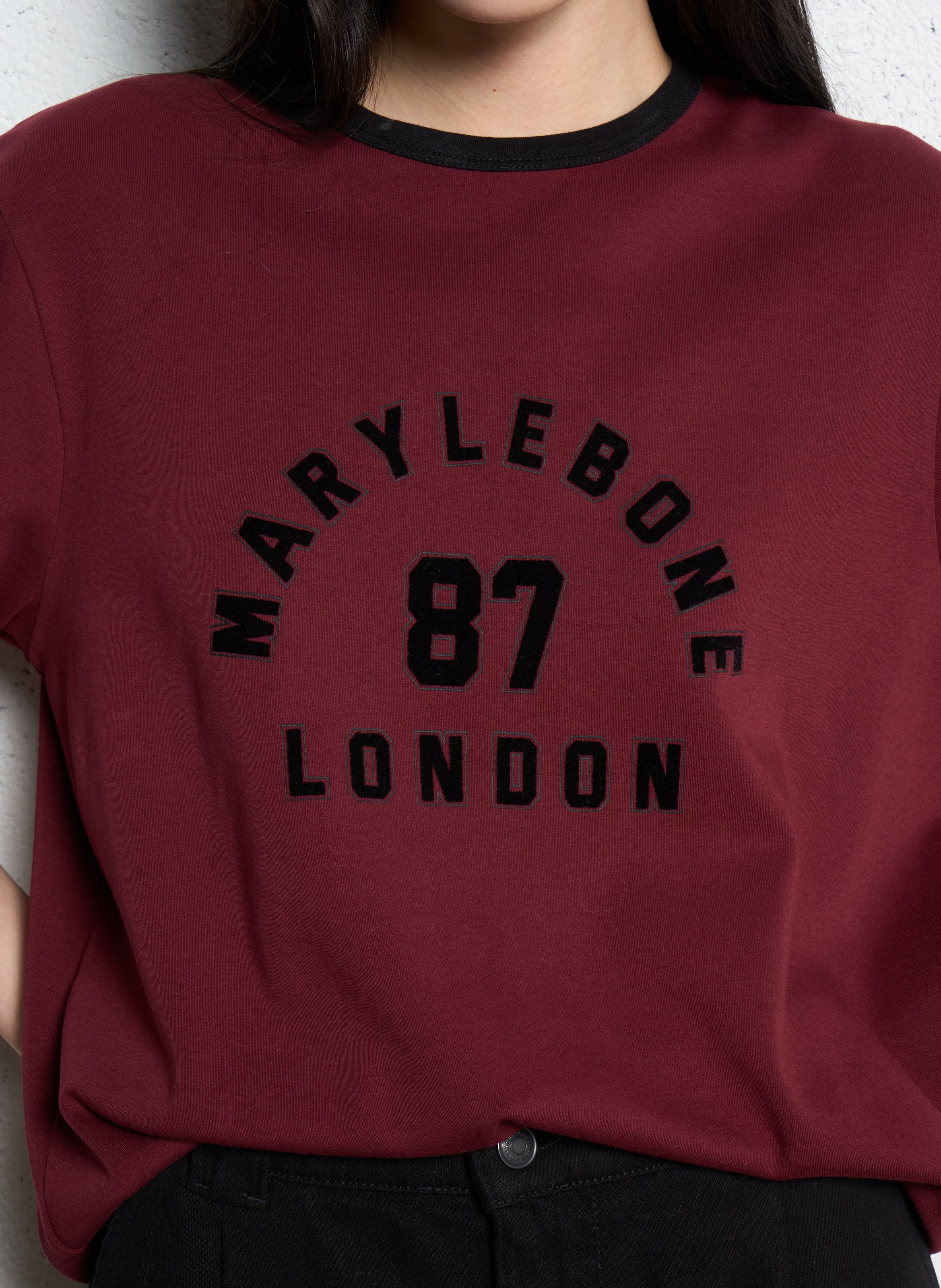 Tee-shirt col rond en coton IKKS Rose