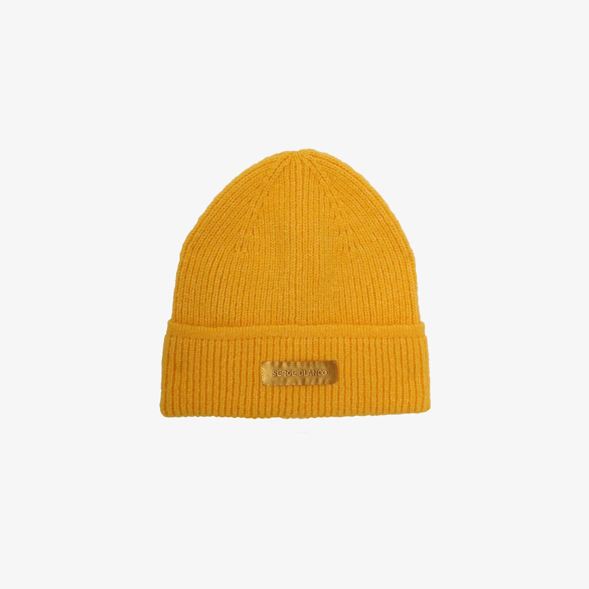 Plain reversible beanie SERGE BLANCO Yellow