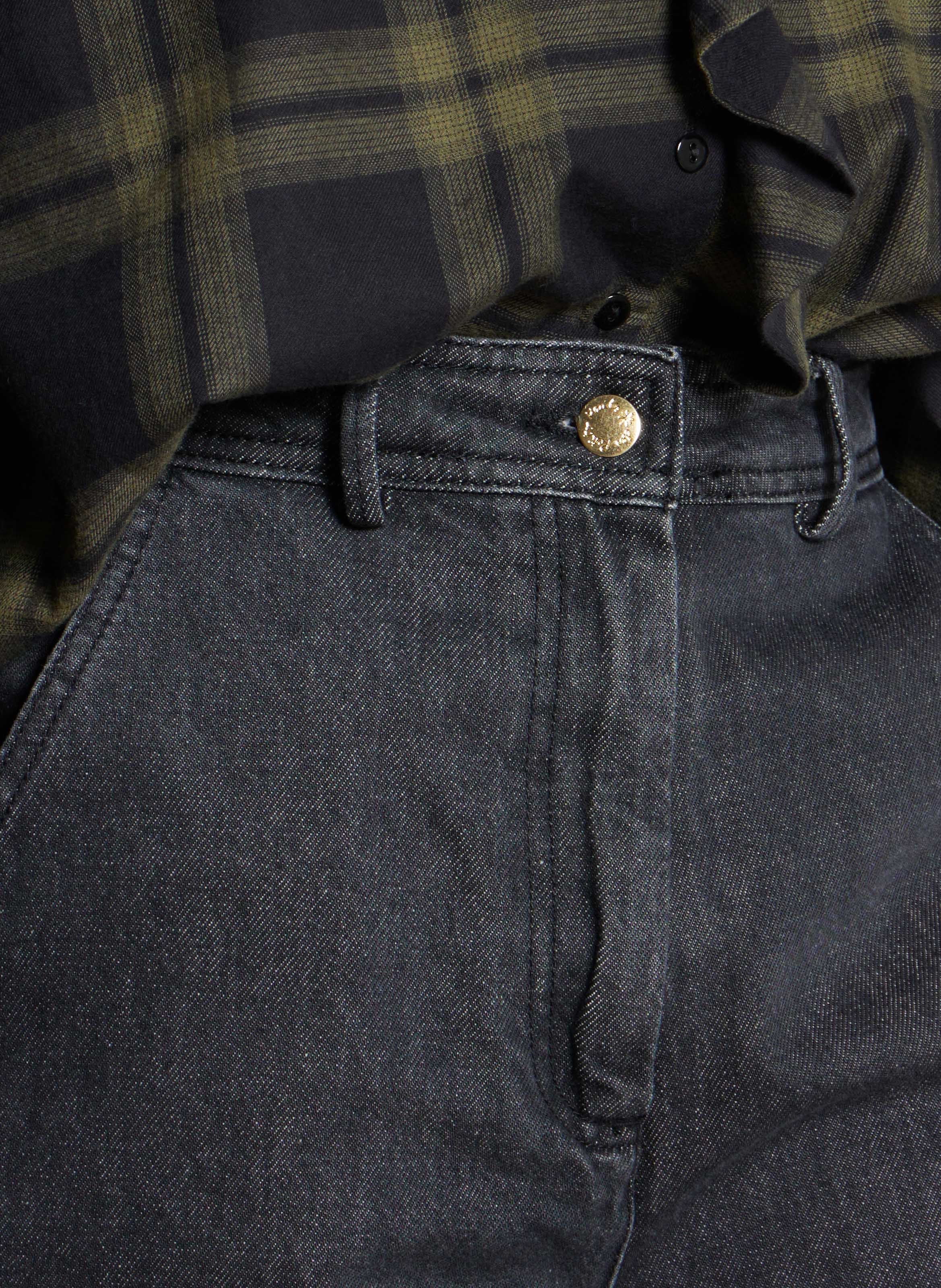 Jean large en coton DES PETITS HAUTS Noir