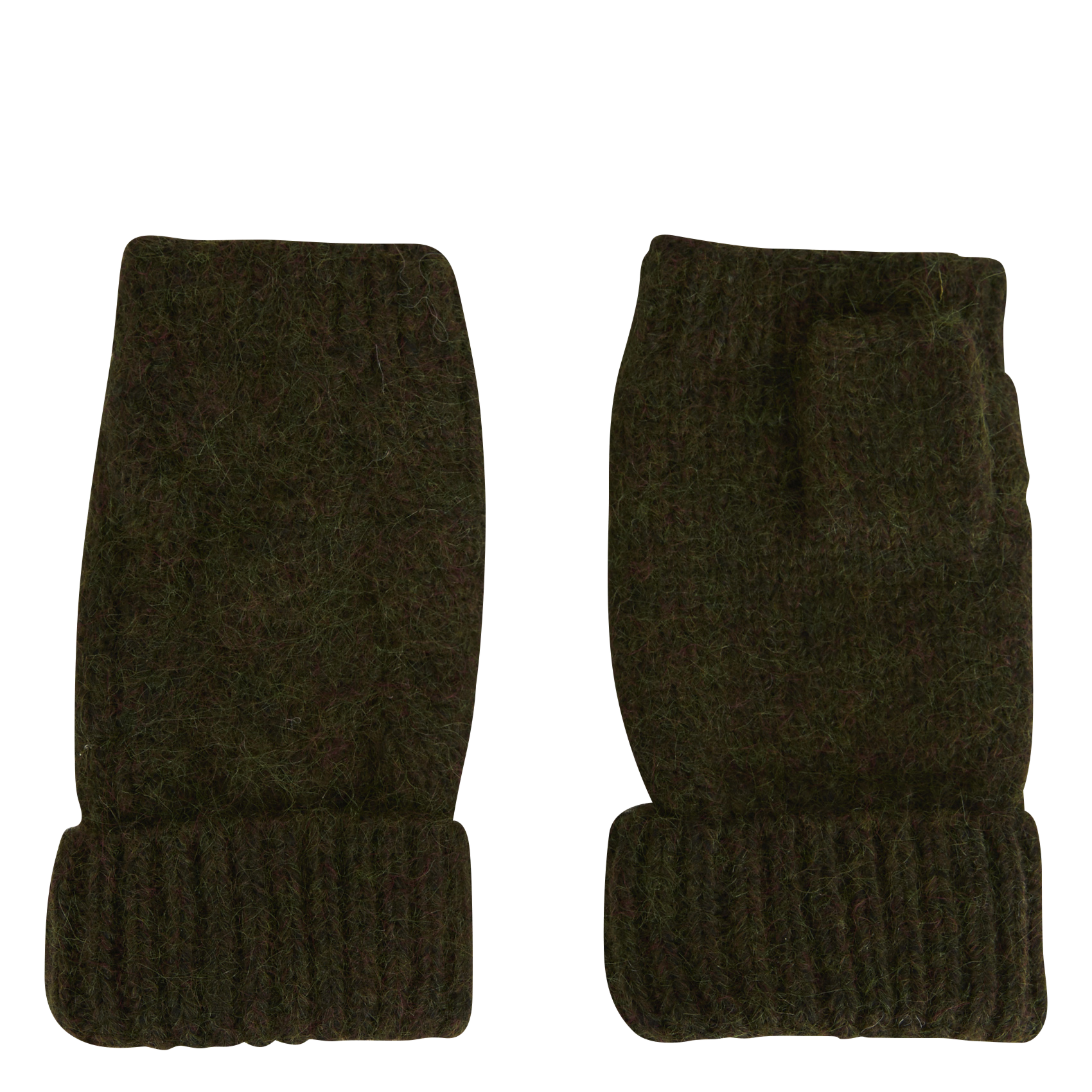 Mitaines en maille torsadée MAISON 123 Kaki