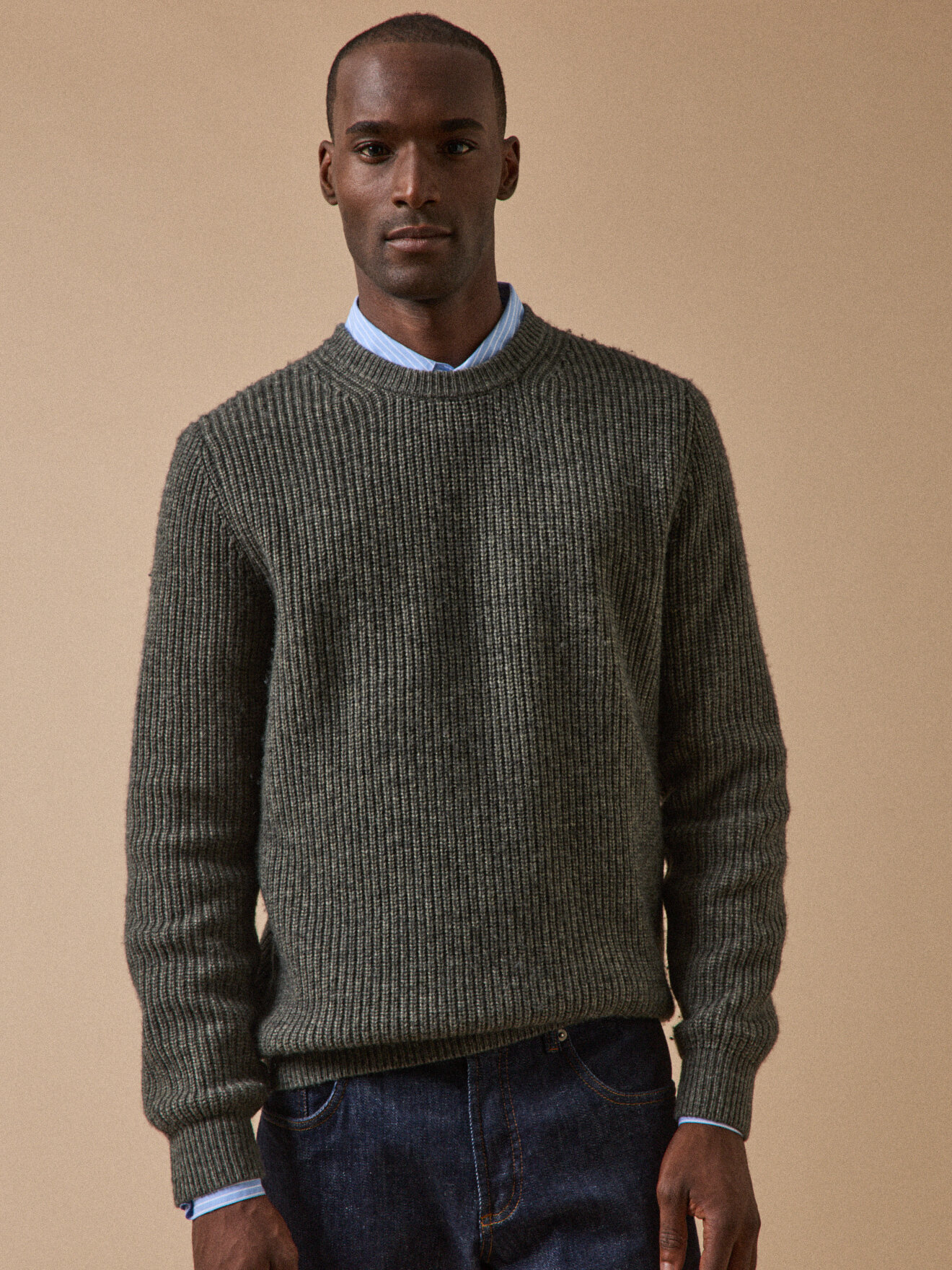 Rib-knit round-neck T-shirt CYRILLUS