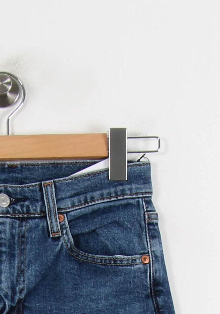 Cropped slim jeans with studs LEVI'S - Seconde main Blue