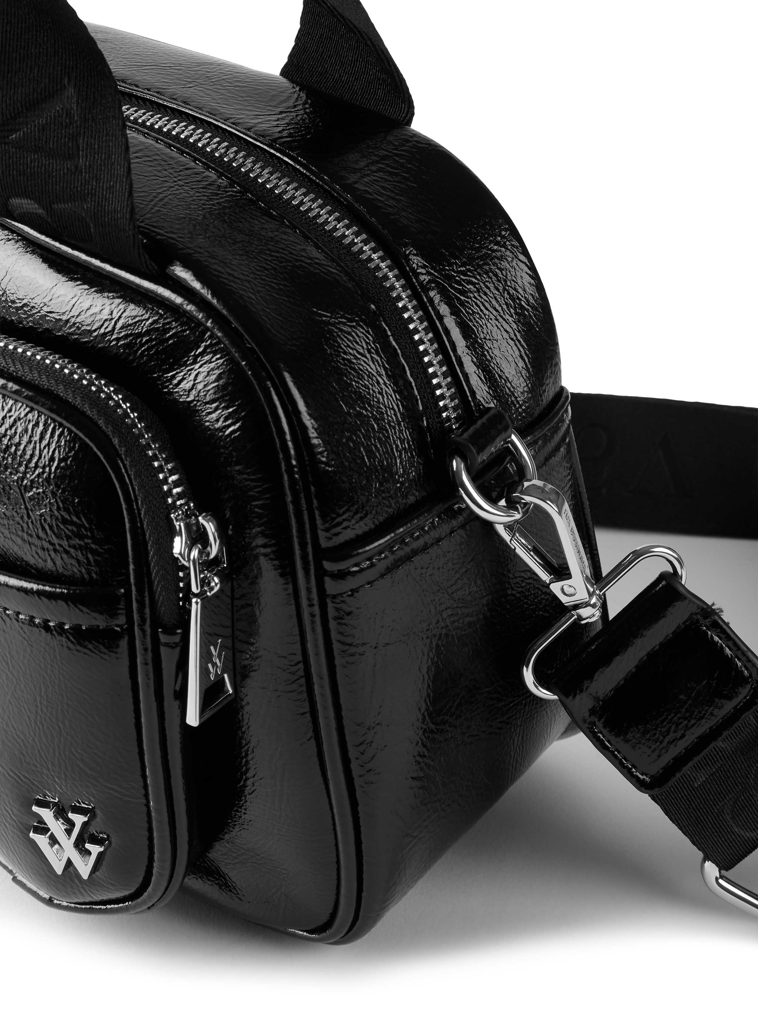 Mini leopard tweed bowling bag VANESSA WU Black