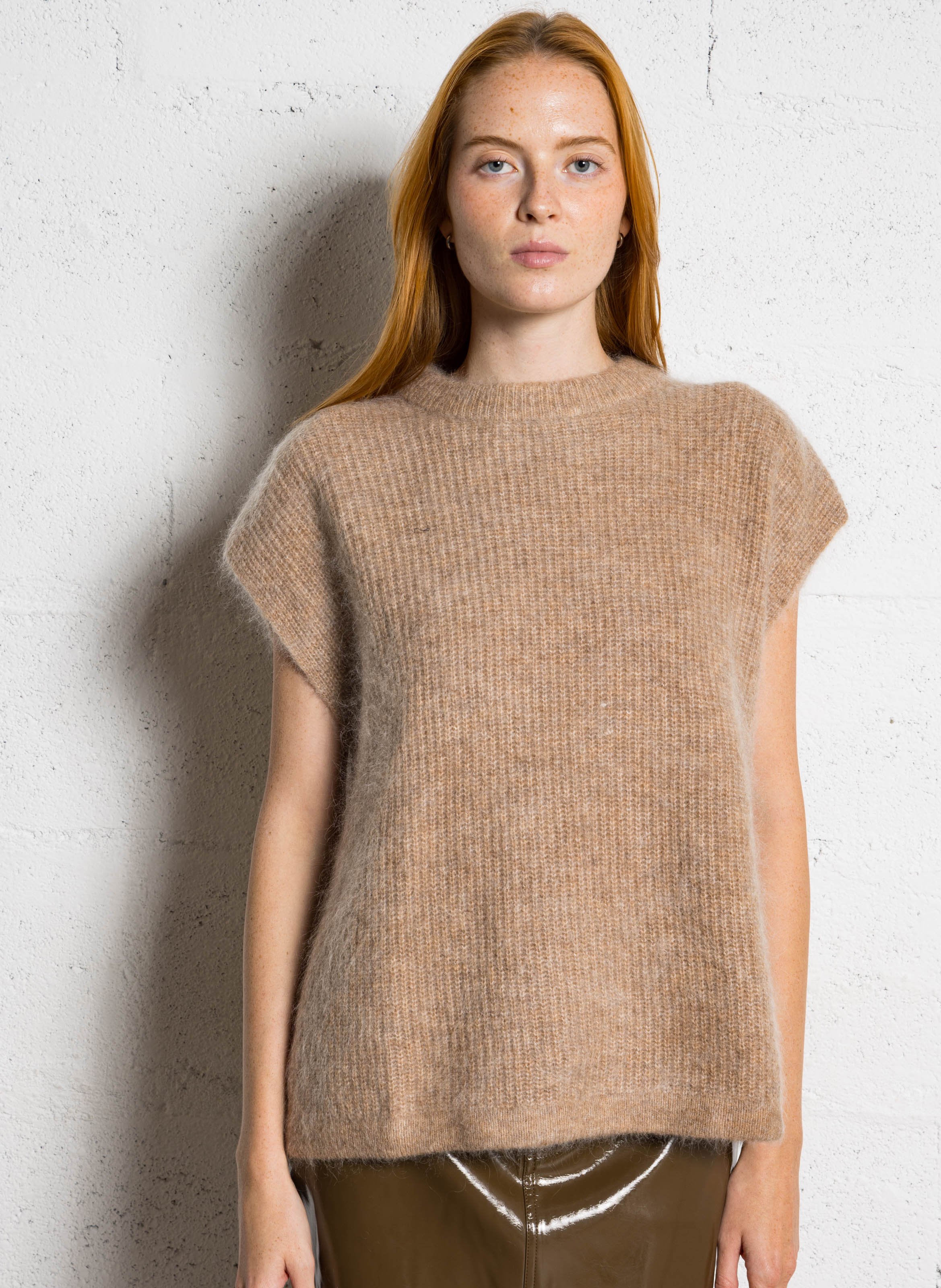 Pull oversize col rond en maille MAISON 123