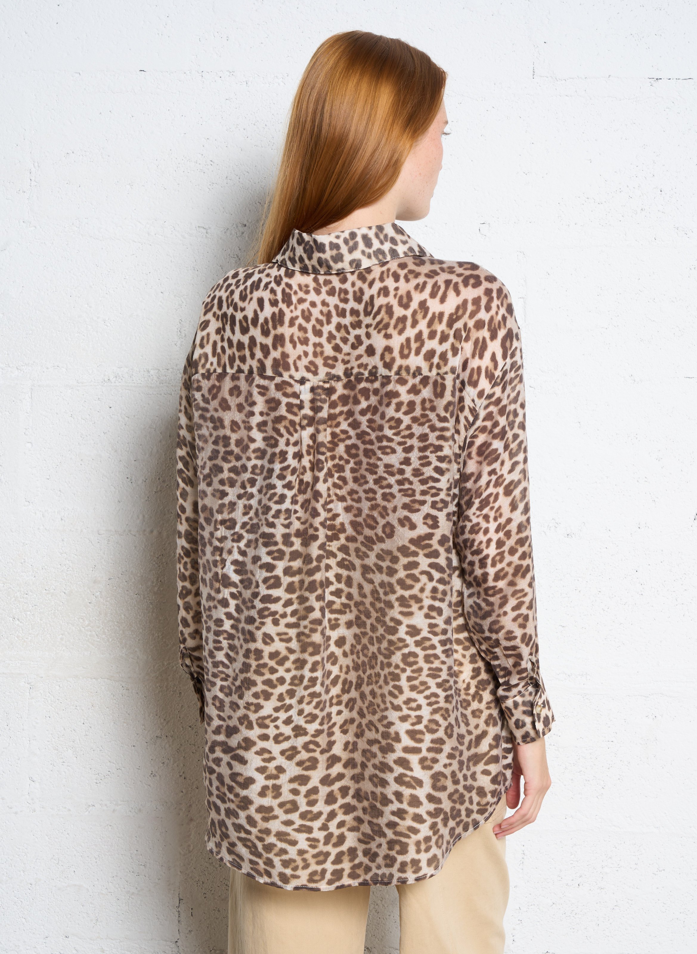 Baumwoll-Bluse THE KORNER Beige