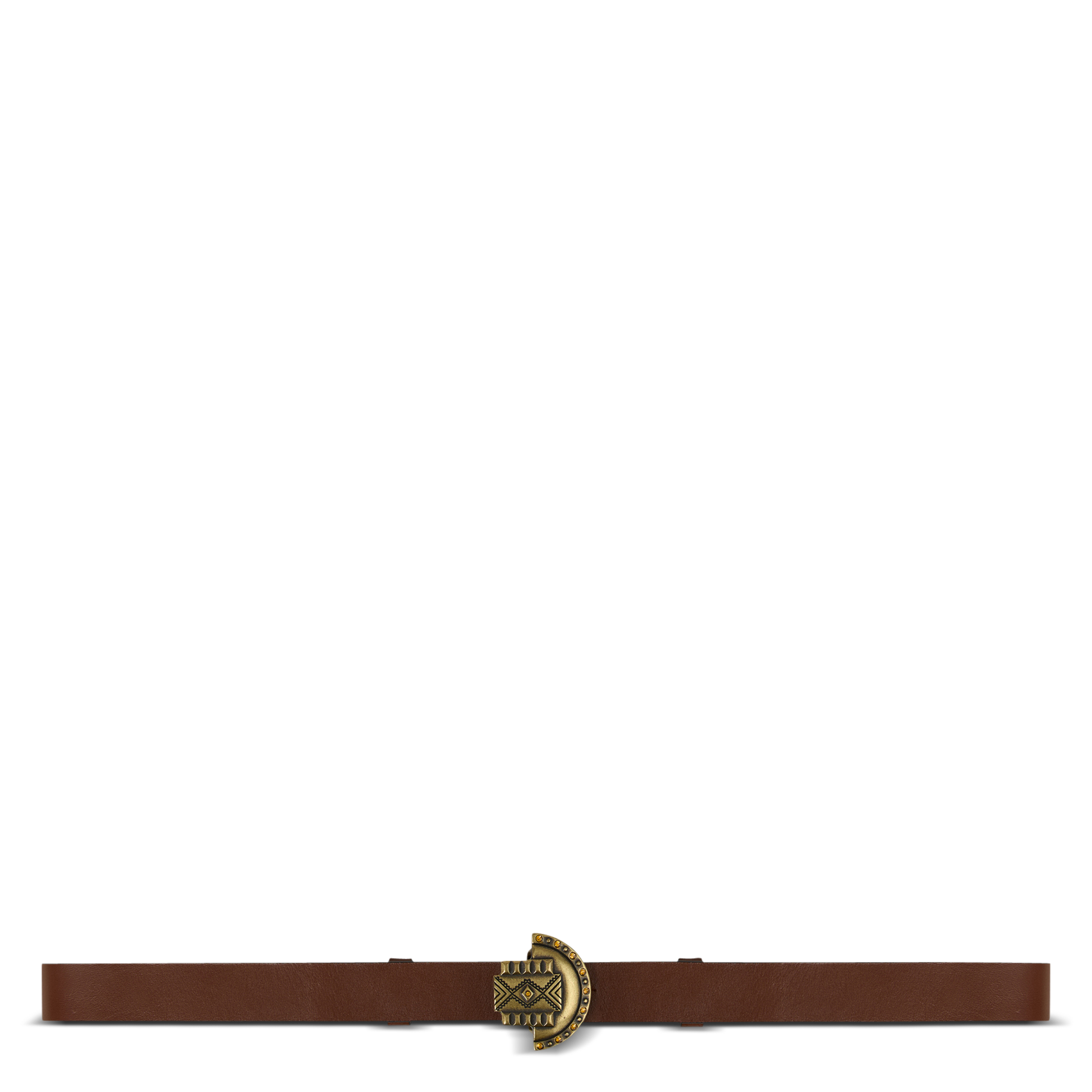 - Gespsluiting. - Breedte: 3 cm.  BA&SH Bruin