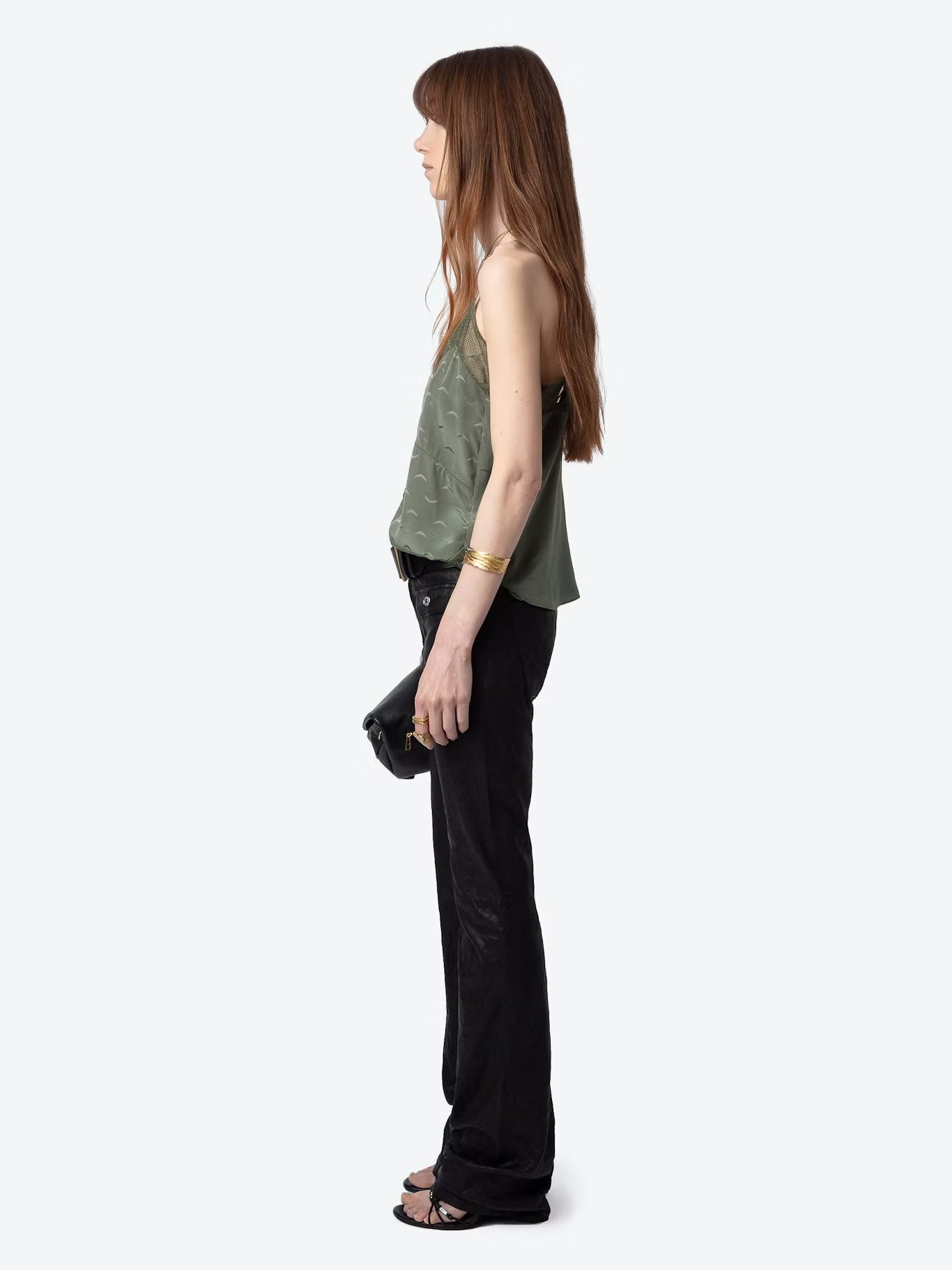 Caraco col V en soie ZADIG&VOLTAIRE Vert