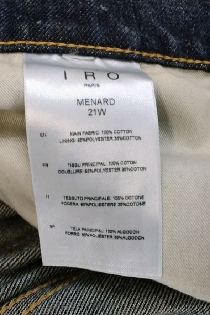 - Straight-leg jeans
- 5 pockets
- Straight cut
- Faded effect IRO - Seconde Main Blue