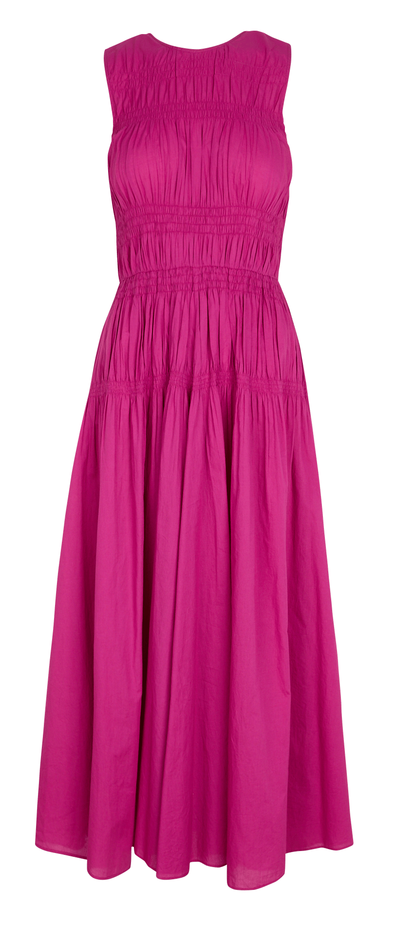 Halflange jurk met ronde hals van katoen ANTIK BATIK Roze