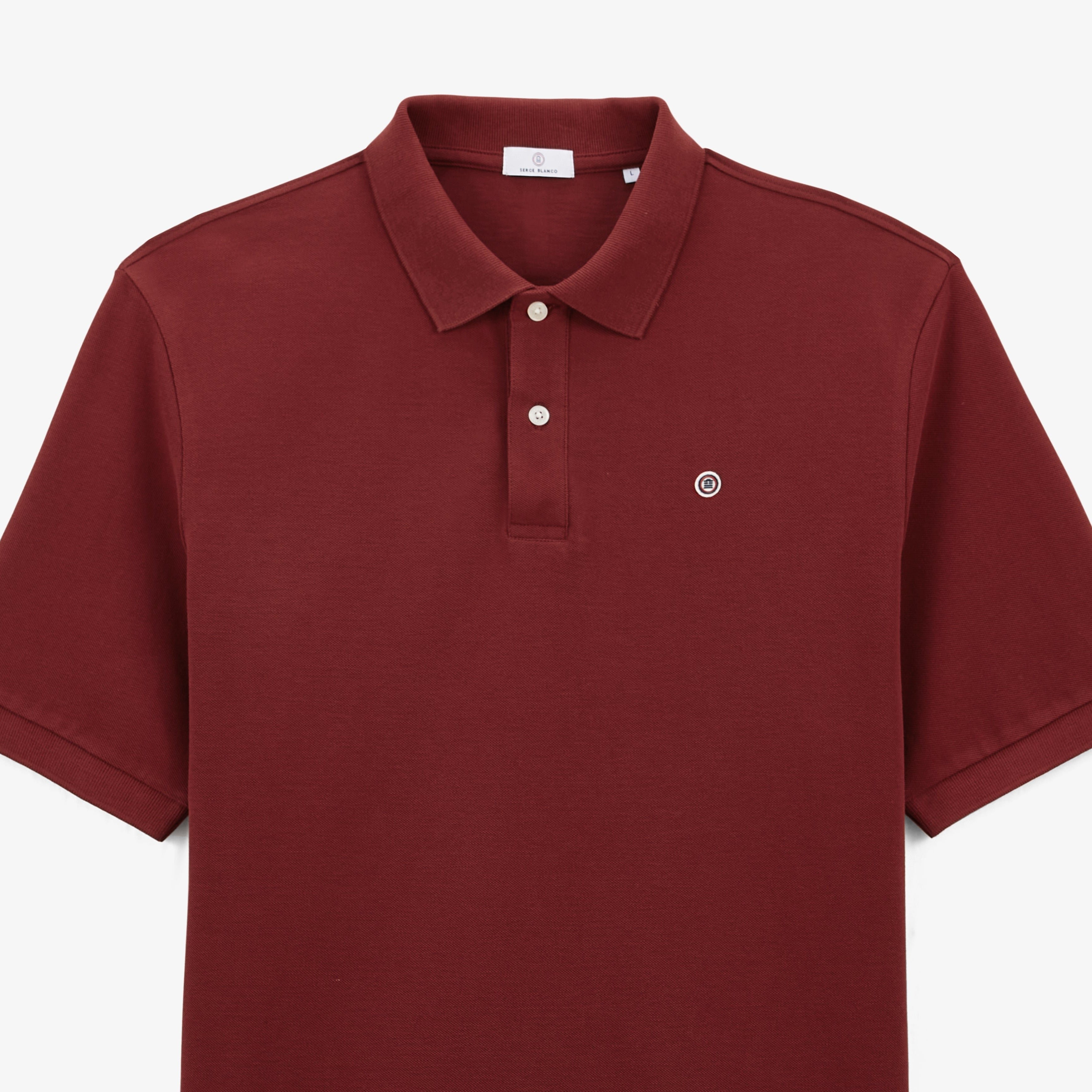 Short-sleeved piqué knit polo SERGE BLANCO Red
