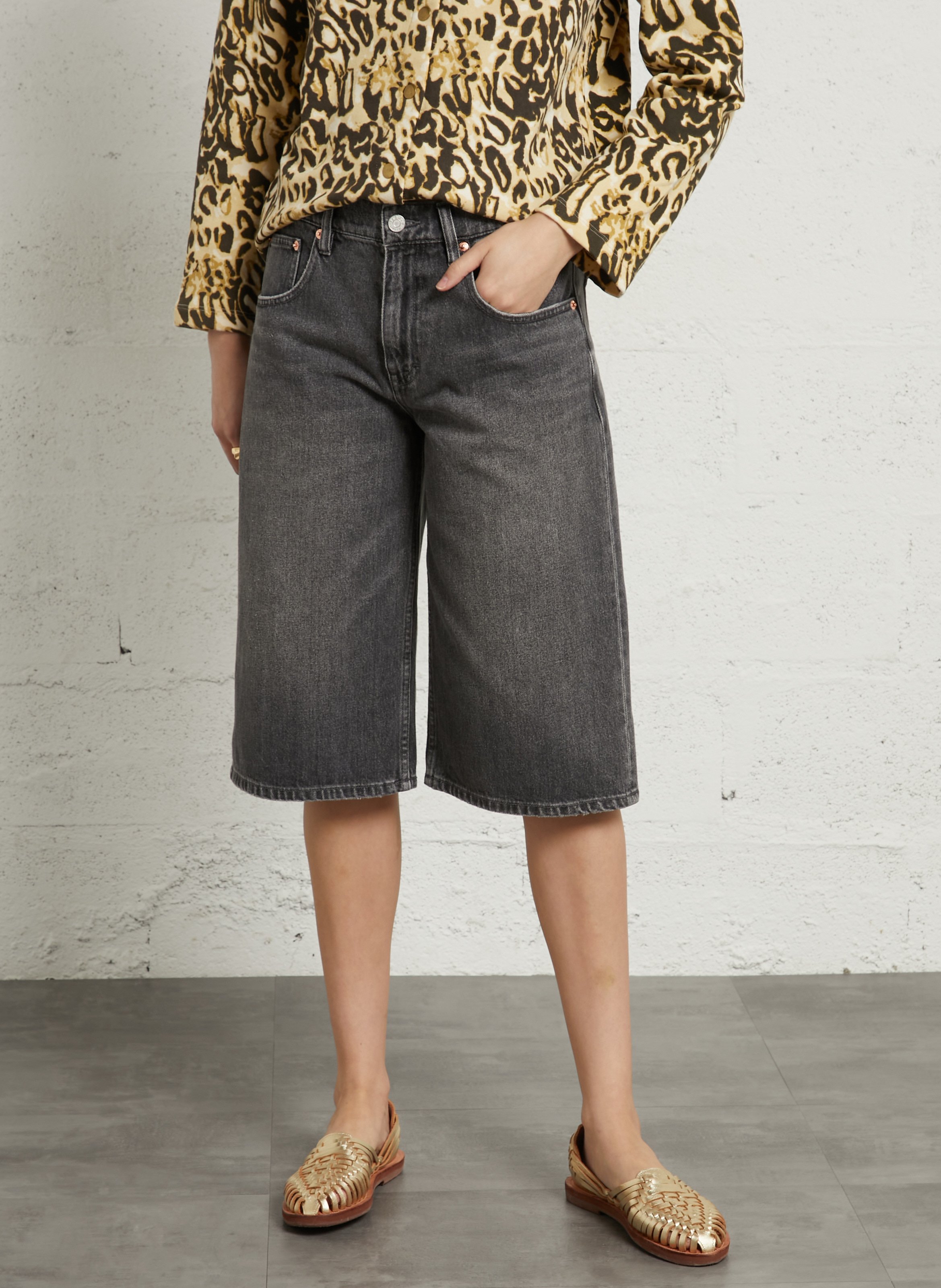 Baumwollbermuda LAB DIP Grau