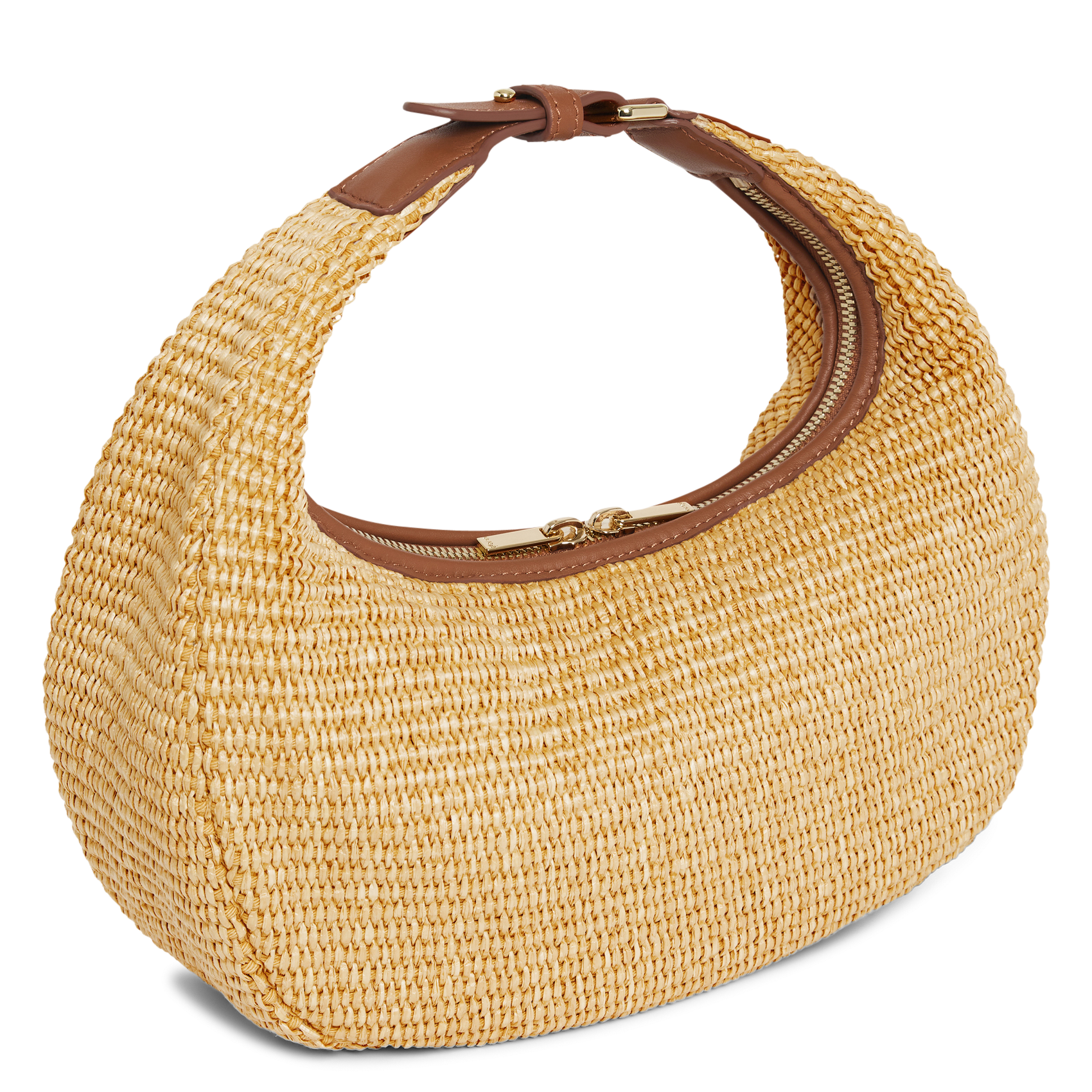 Kleine Hobo-Tasche aus Leder LE TANNEUR Beige