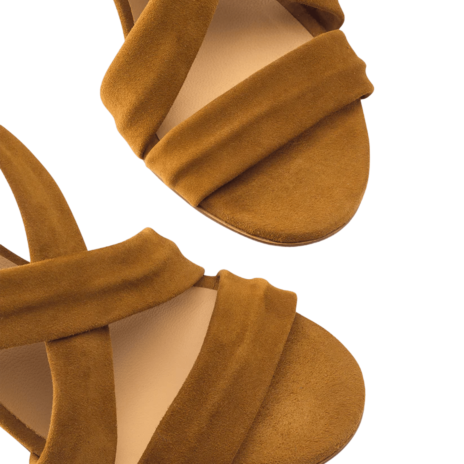 Flat leather mules Brown