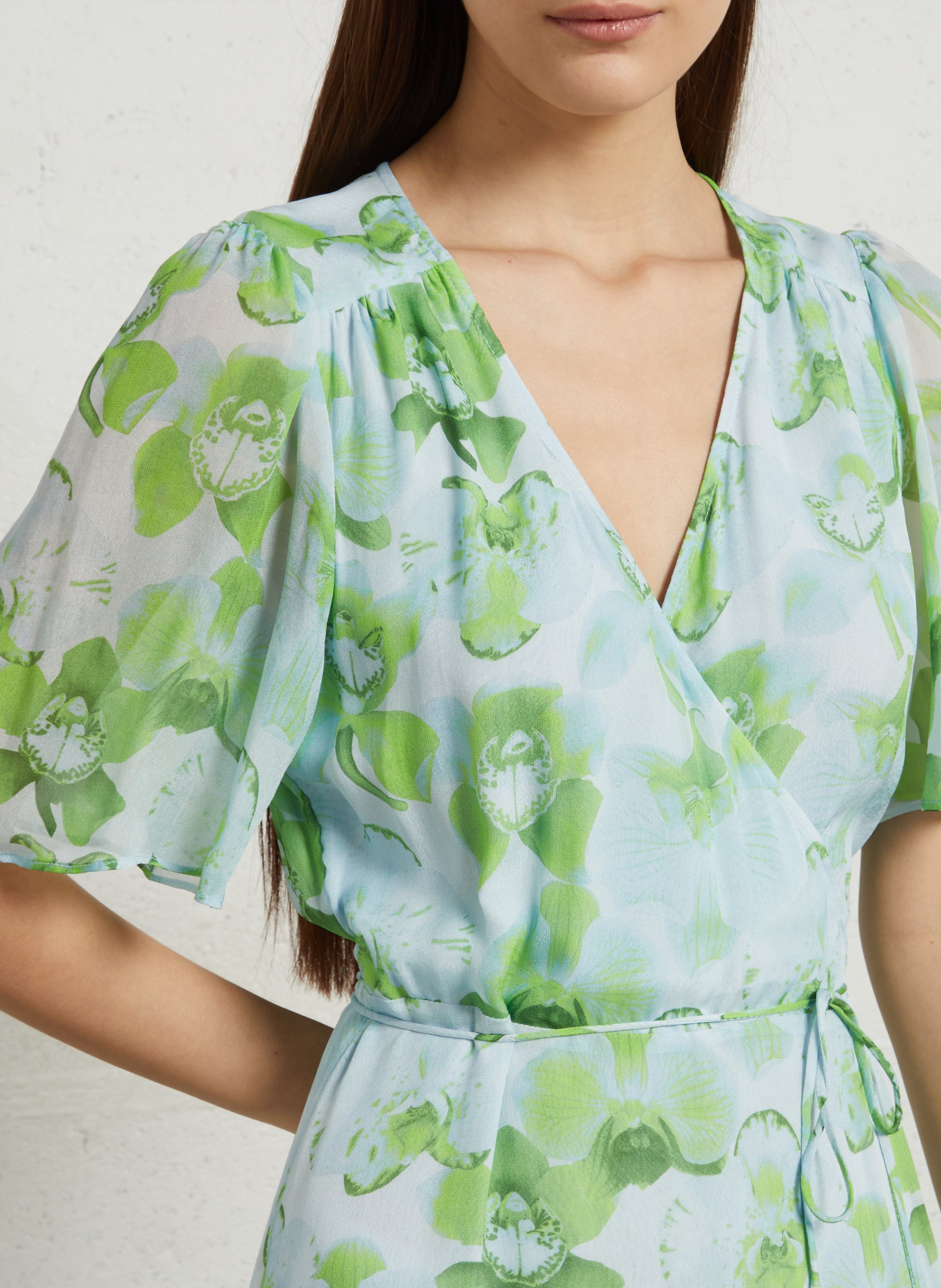 Halflange jurk met print FABIENNE CHAPOT Blauw