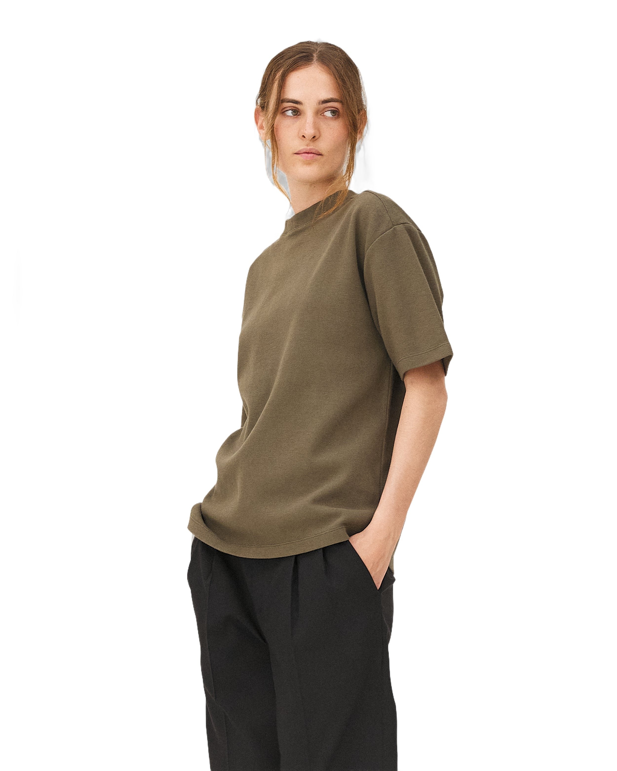 Oversized T-shirt Khaki Noyoco Green