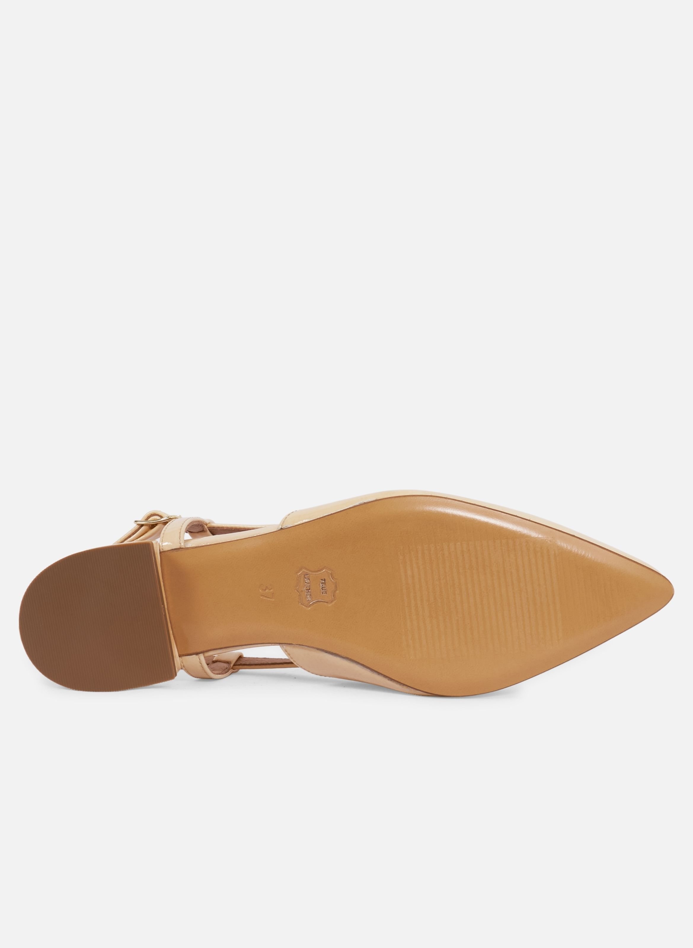 Ballerines slingback elise cuir vernis JULES & JENN Beige