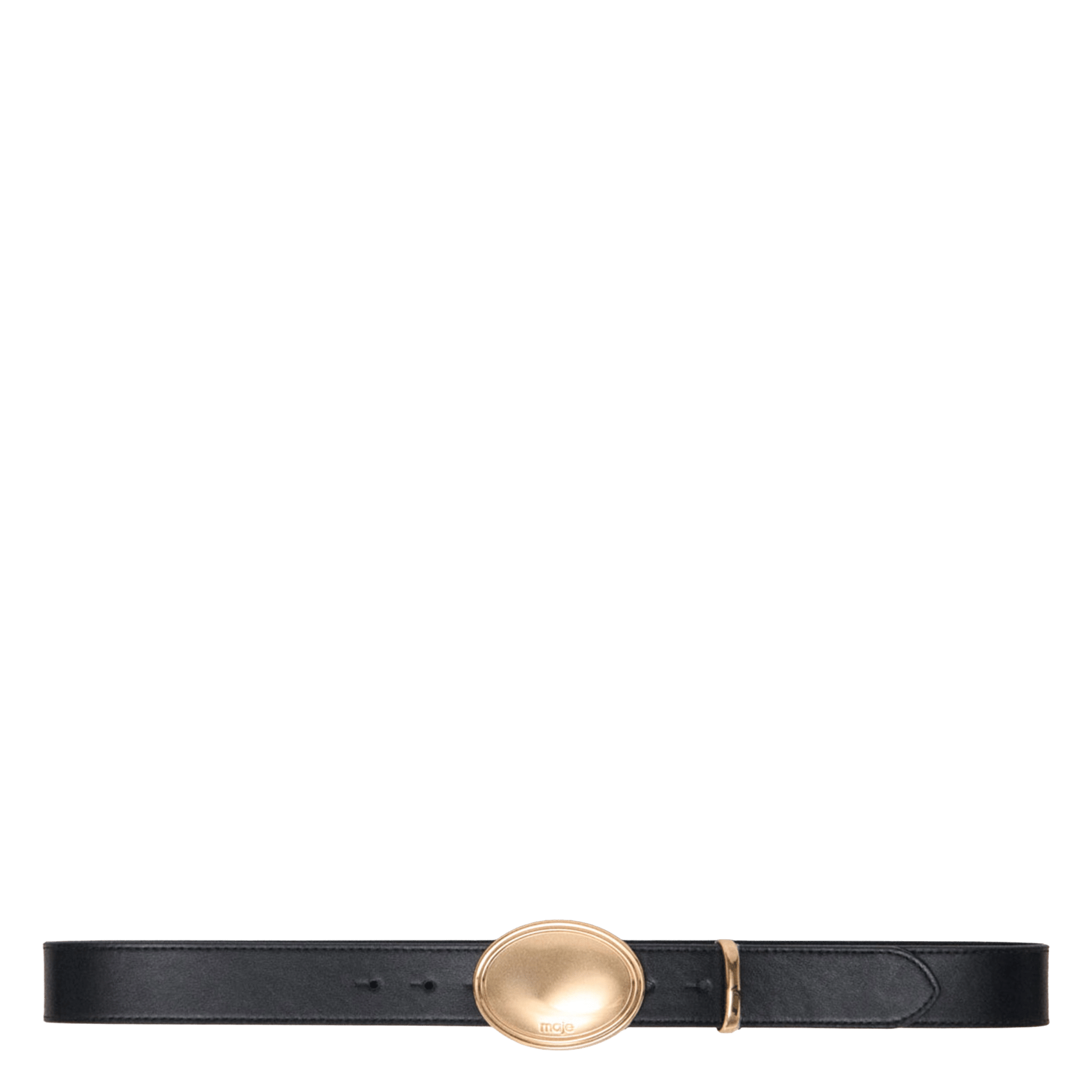 Ceinture en cuir MAJE Noir