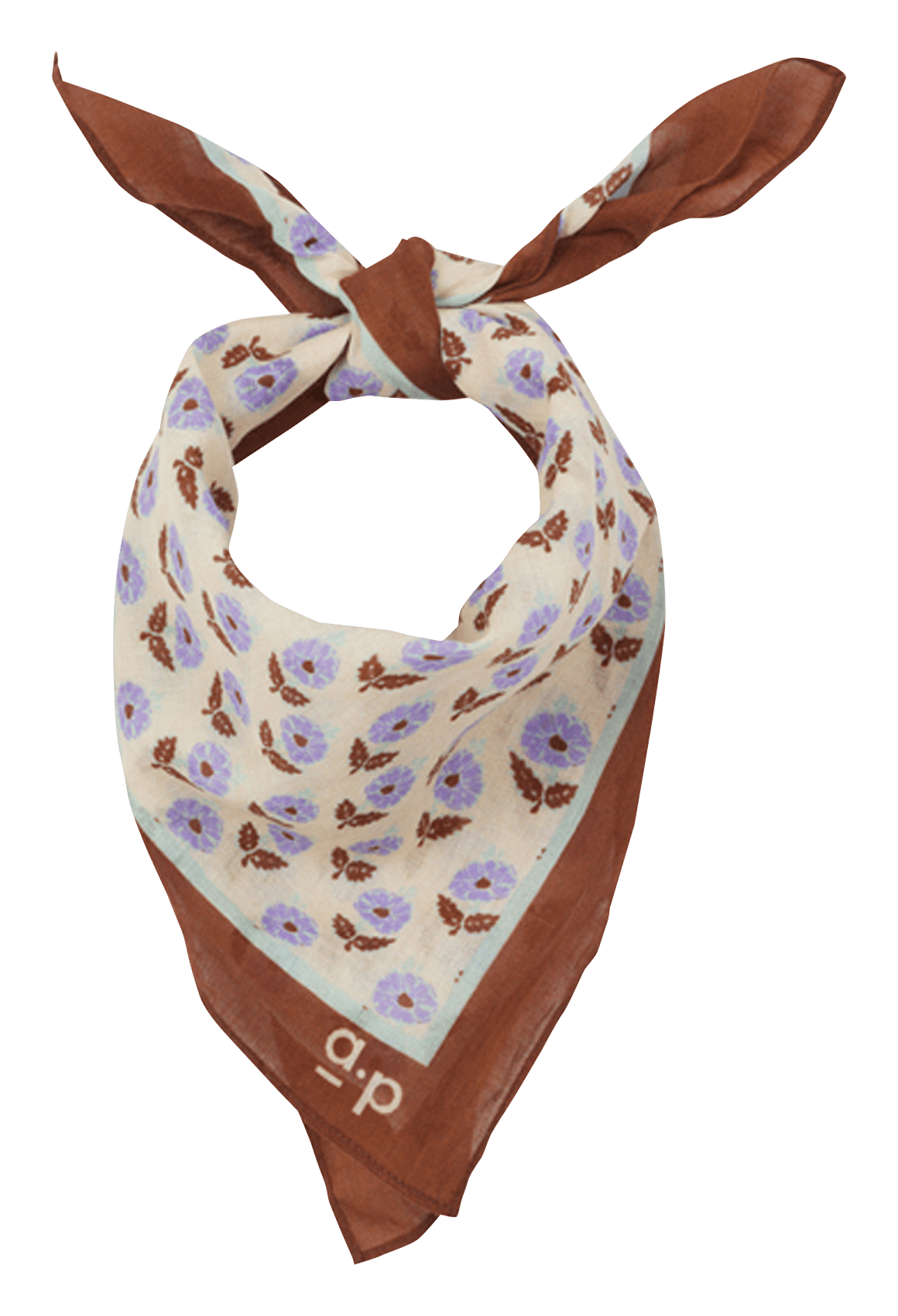 Vierkante, katoenen foulard met print A.P