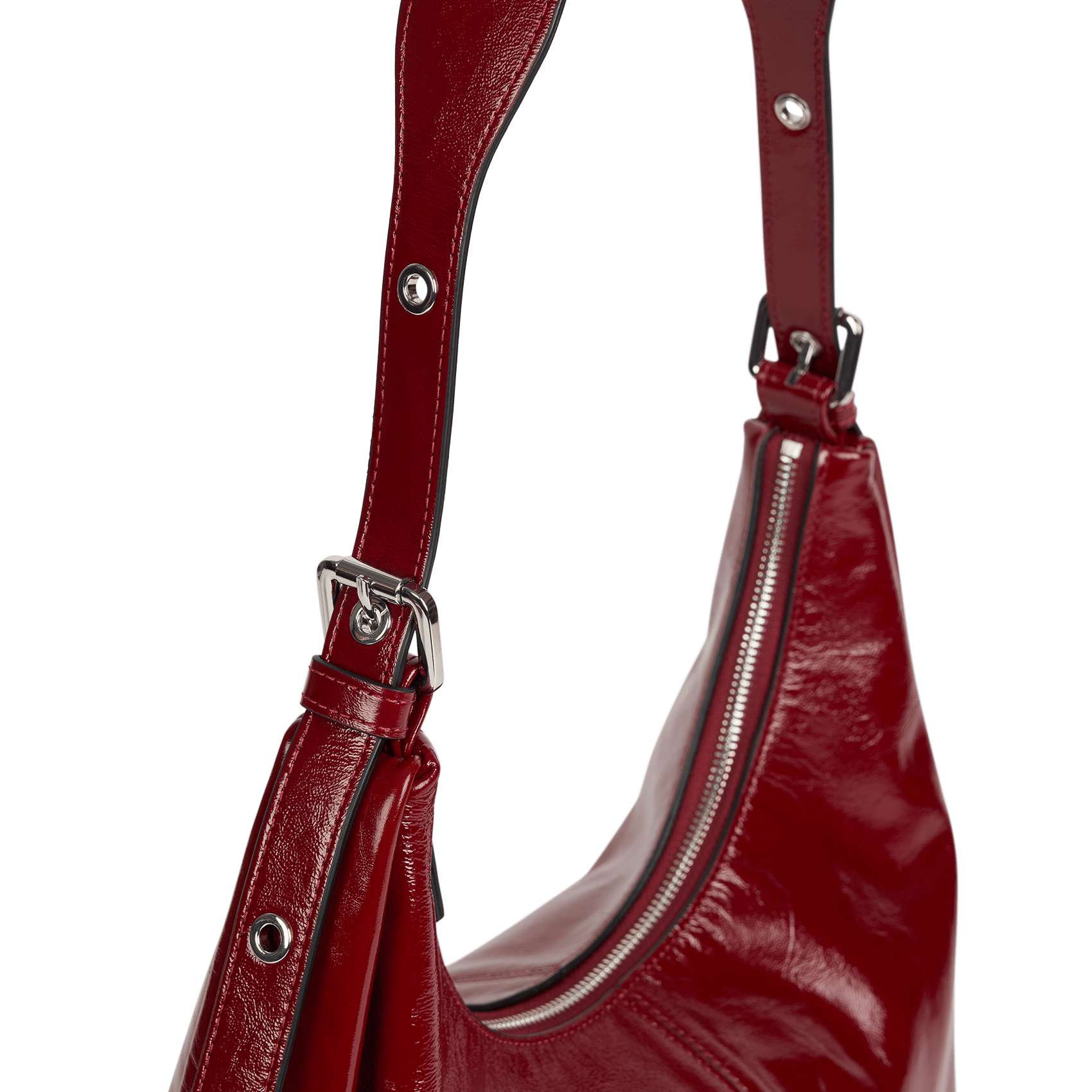 Sac porté épaule en cuir NAT & NIN Rouge