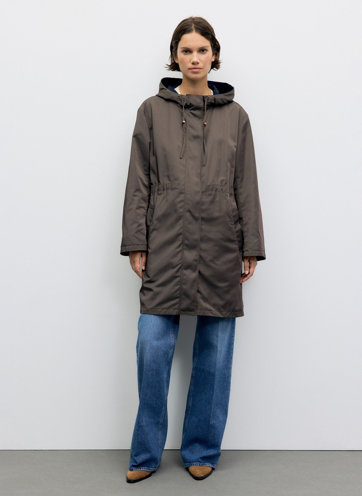 Gerade geschnittener Kapuzenparka GERARD DAREL Braun