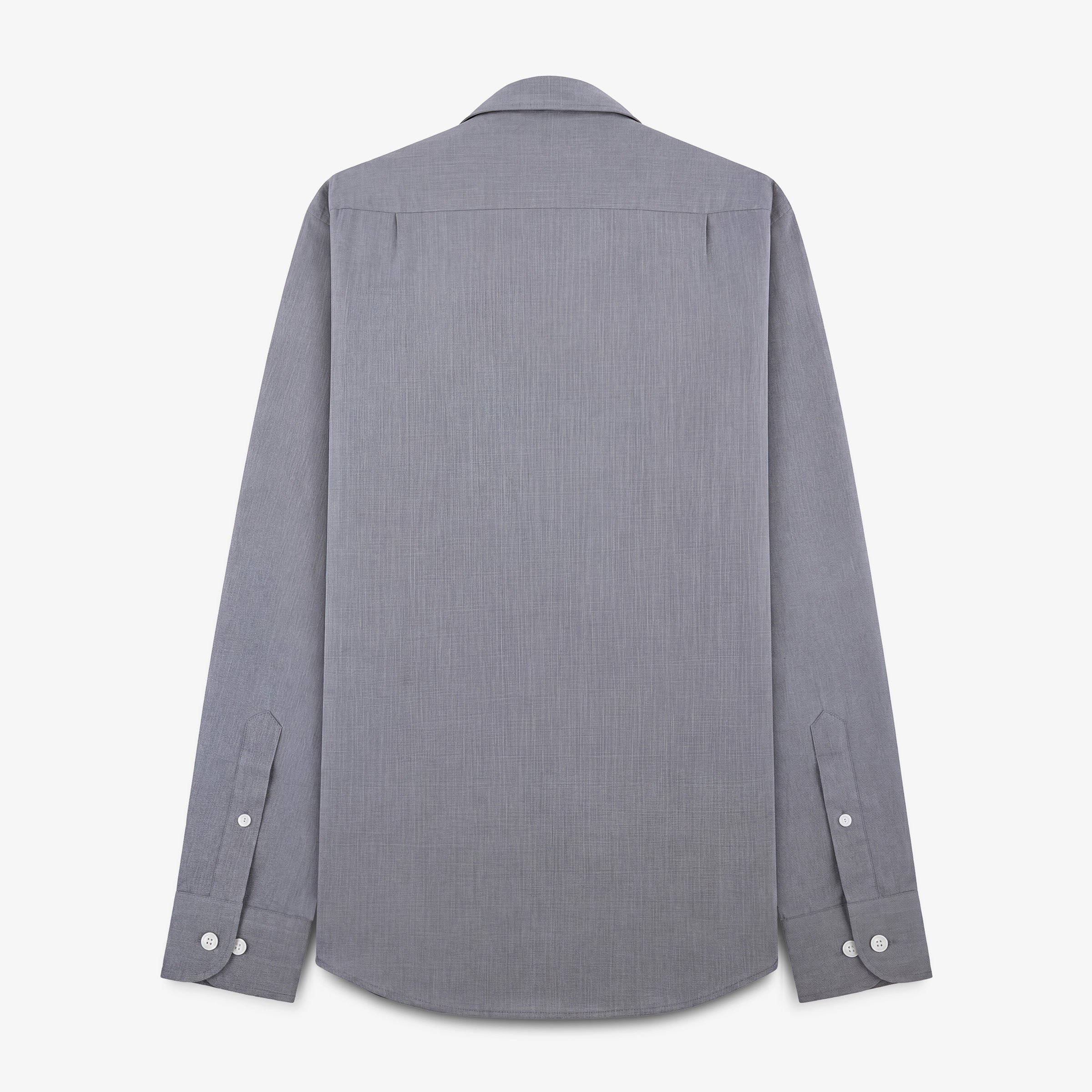 Chemise grise à manches longues en coton avec poche poitrine SERGE BLANCO Gris