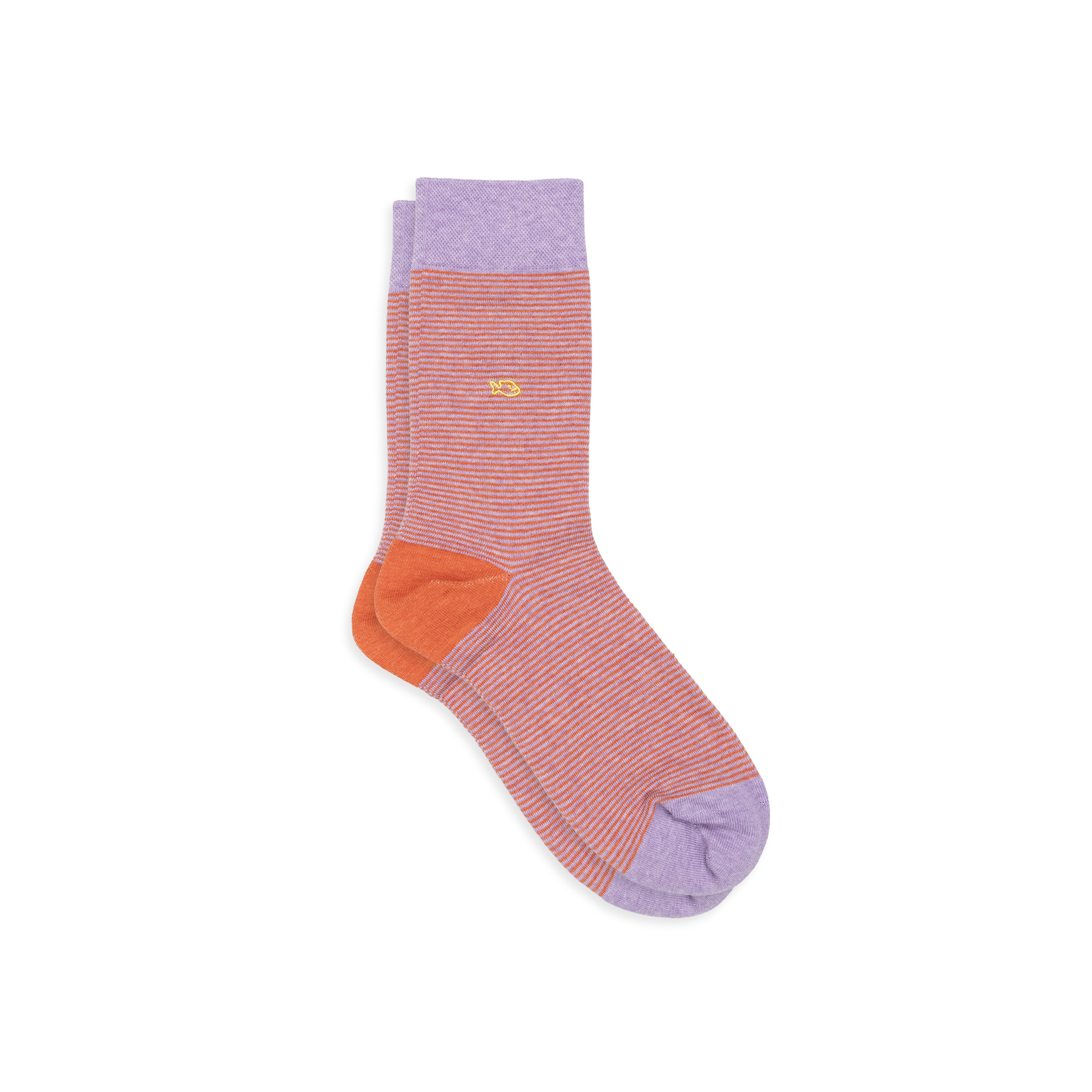 Combed cotton striped socks BILLYBELT Orange