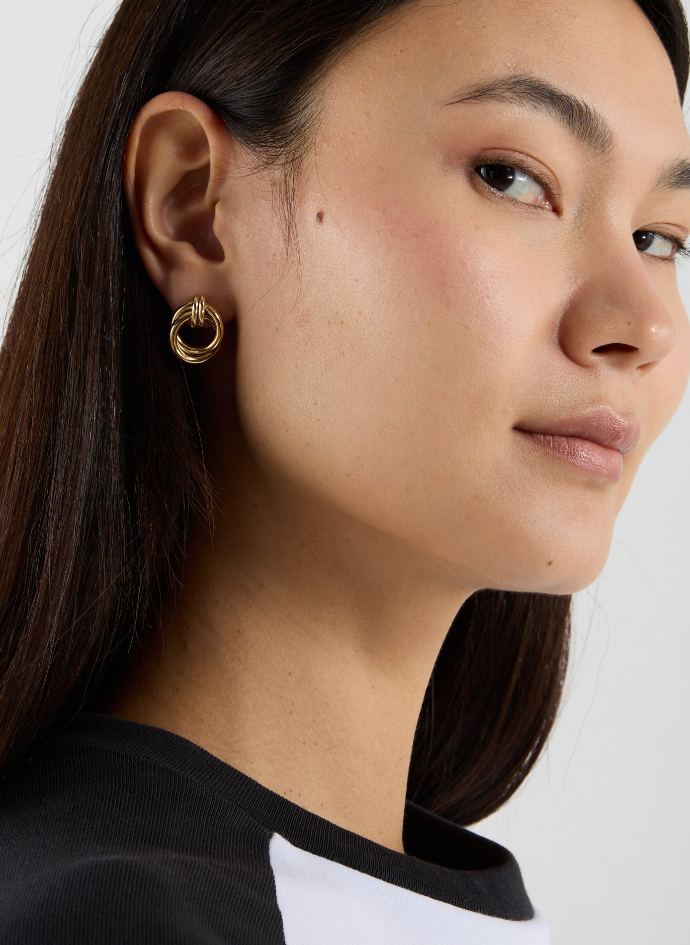 Mini hoop earrings AU PRINTEMPS PARIS Golden