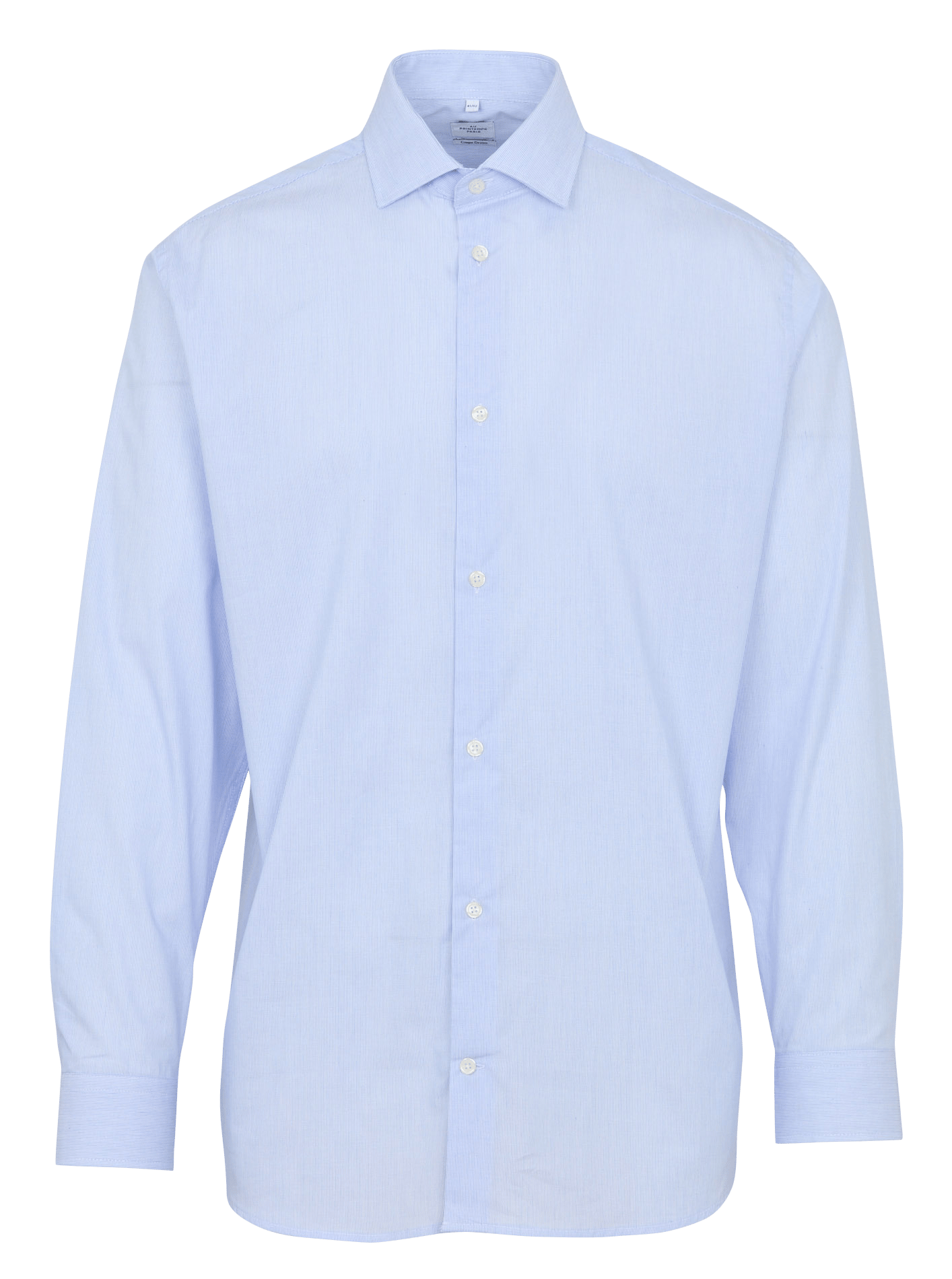 Gestreepte, katoenen blouse met klassieke kraag AU PRINTEMPS PARIS Blauw