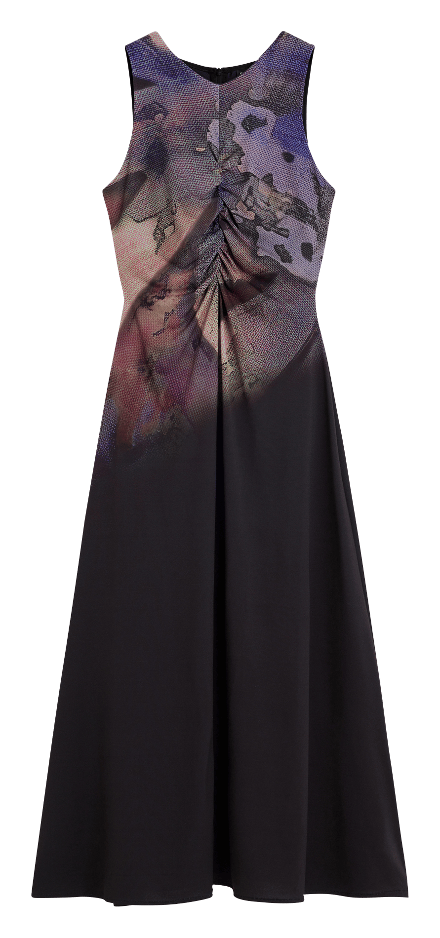 Robe longue col rond imprimée DESIGUAL Noir