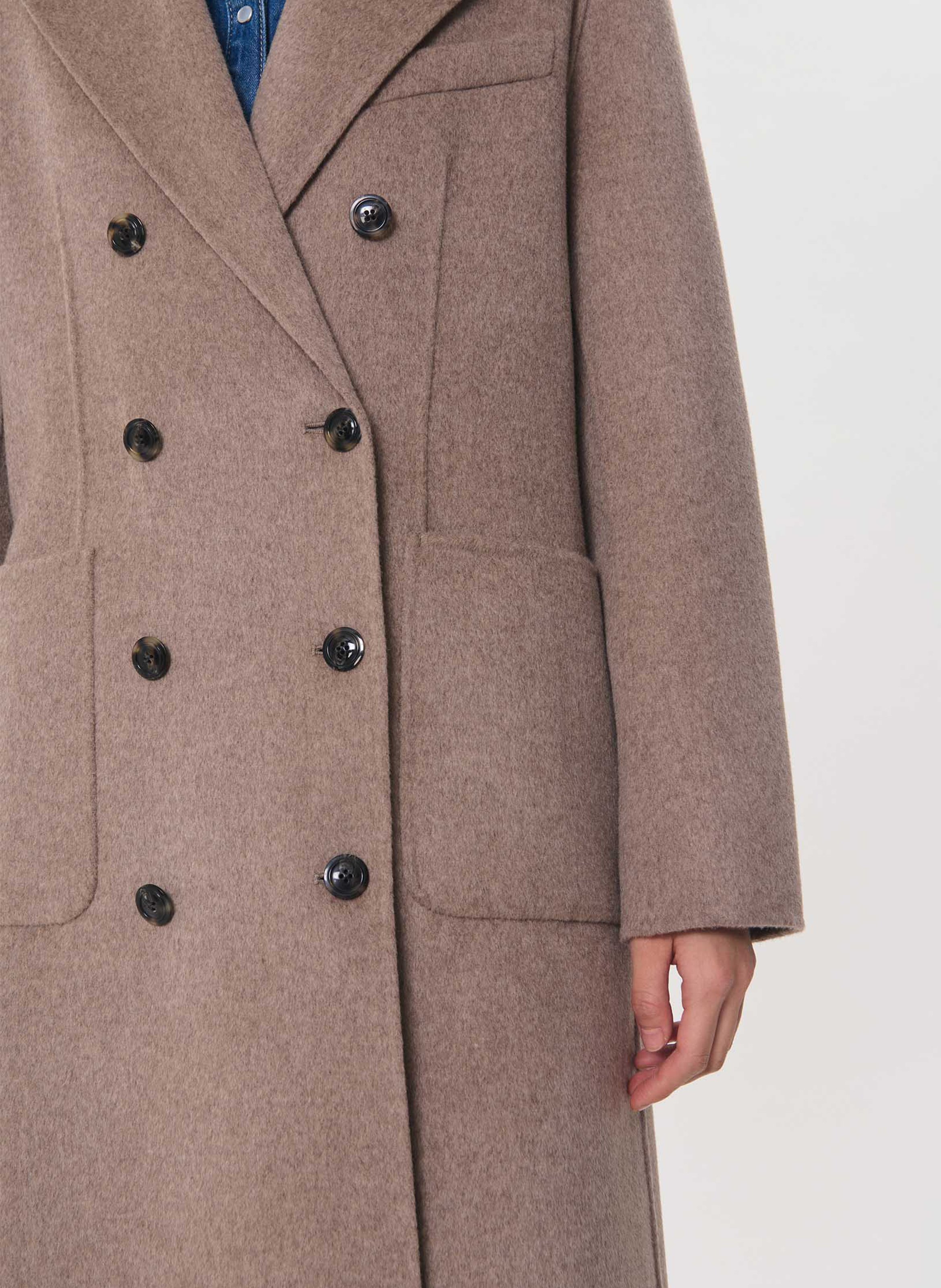Manteau col tailleur en laine mélangée TARA JARMON Marron