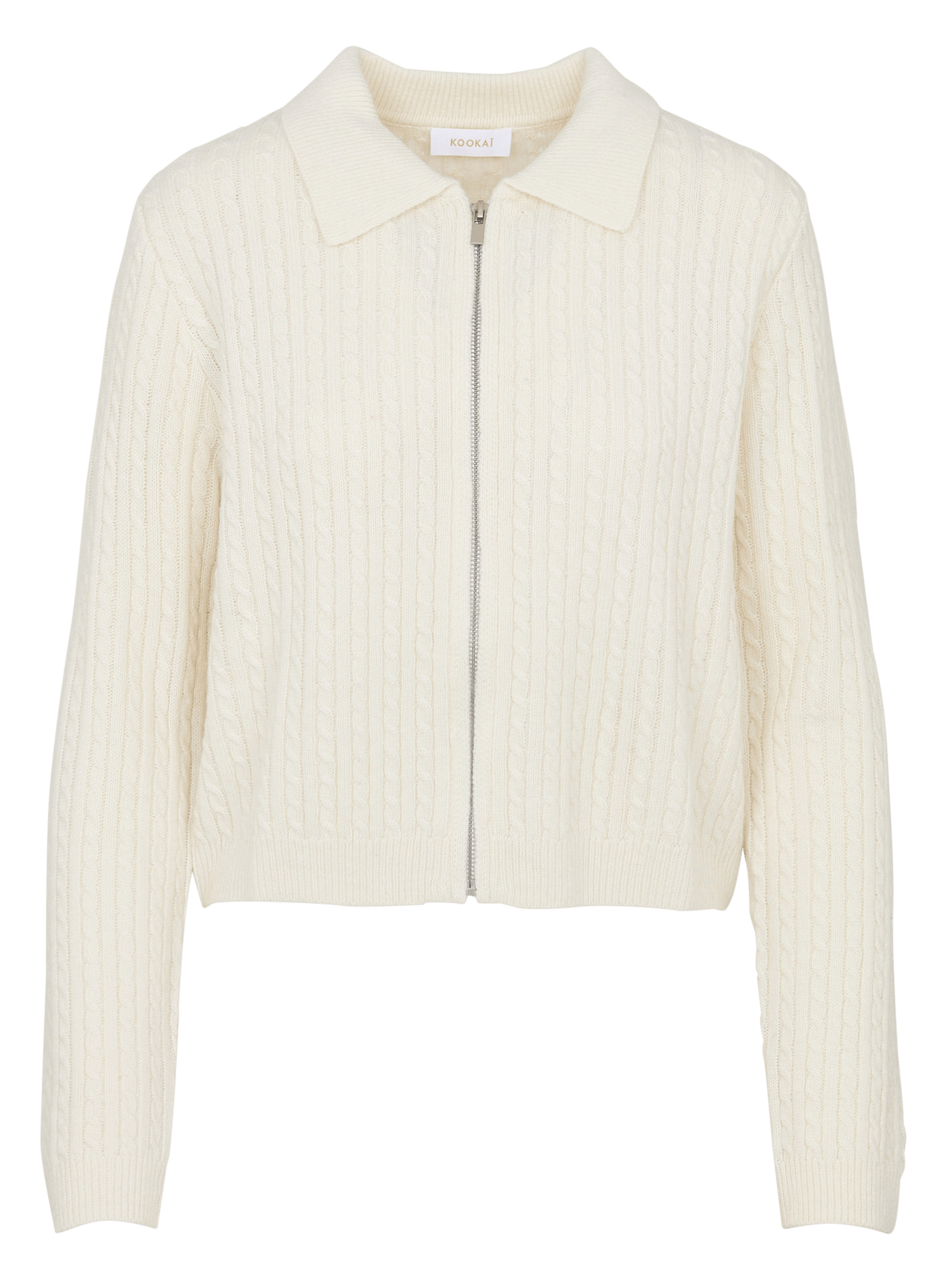 Gilet droit col classique en laine KOOKAI Blanc
