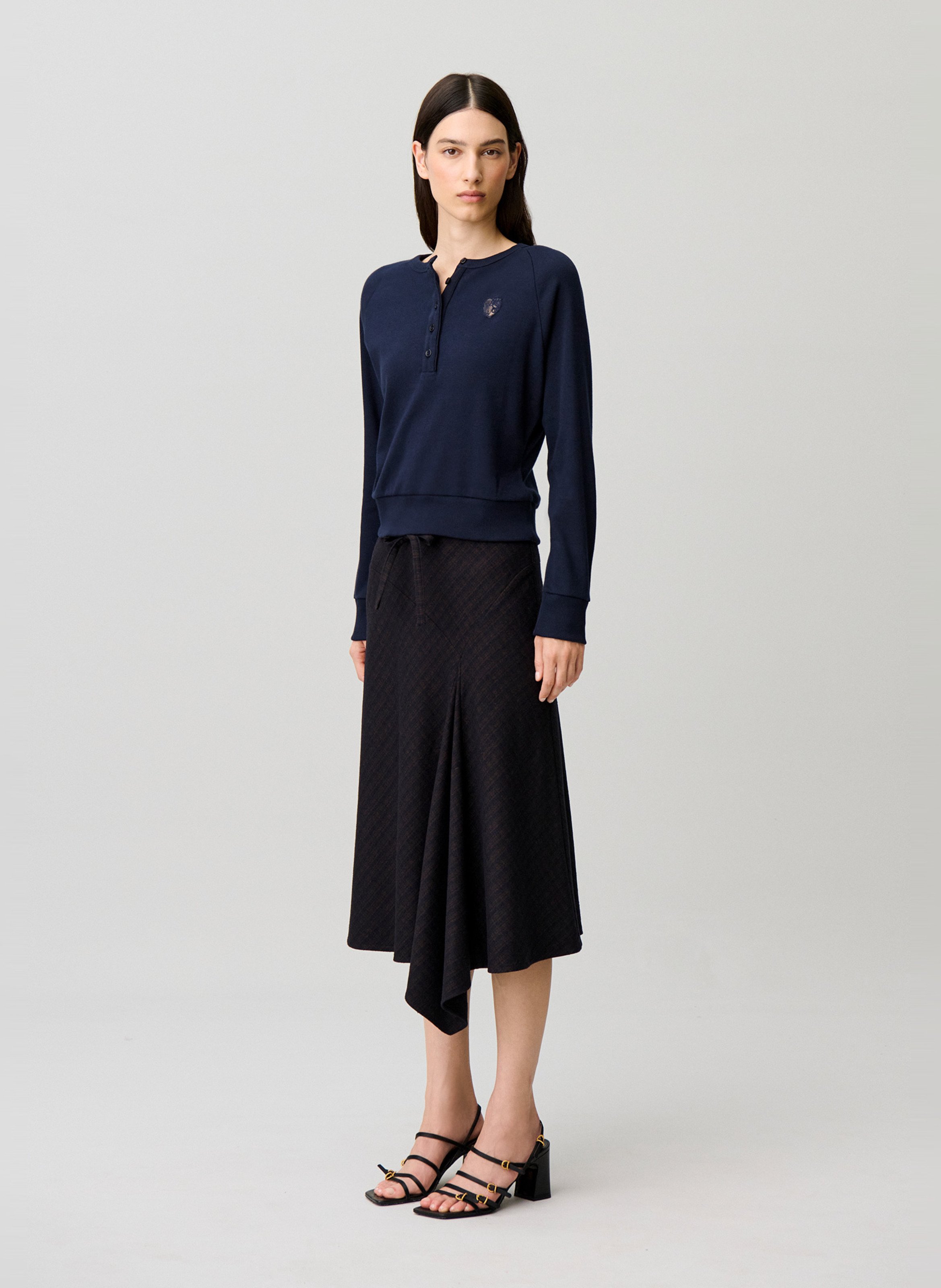 Rechte katoenen top CLAUDIE PIERLOT Blauw