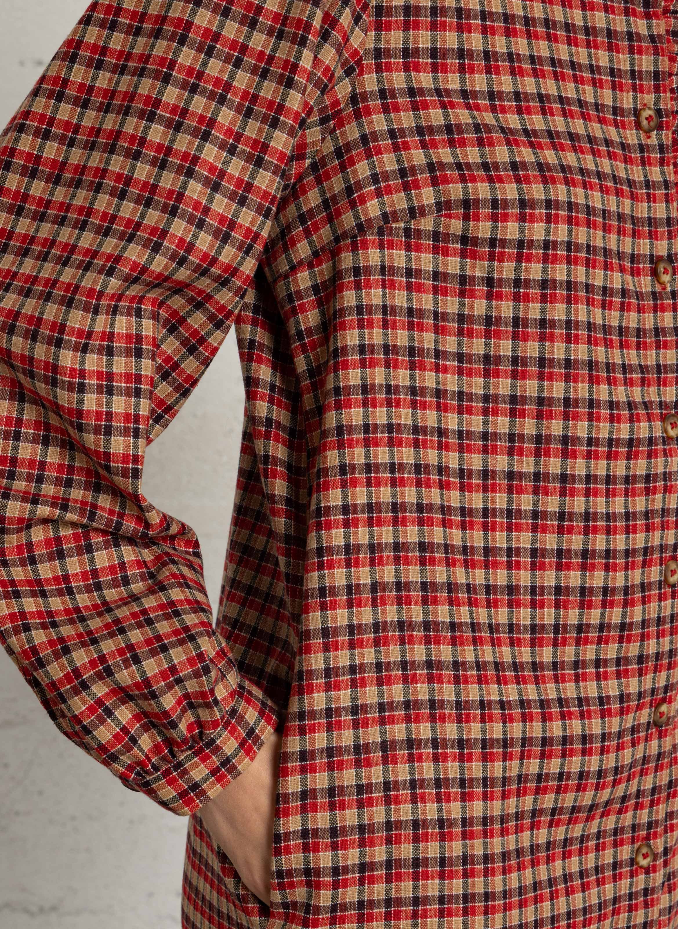 Robe courte col montant en laine mélangée MAISON 123 Rouge