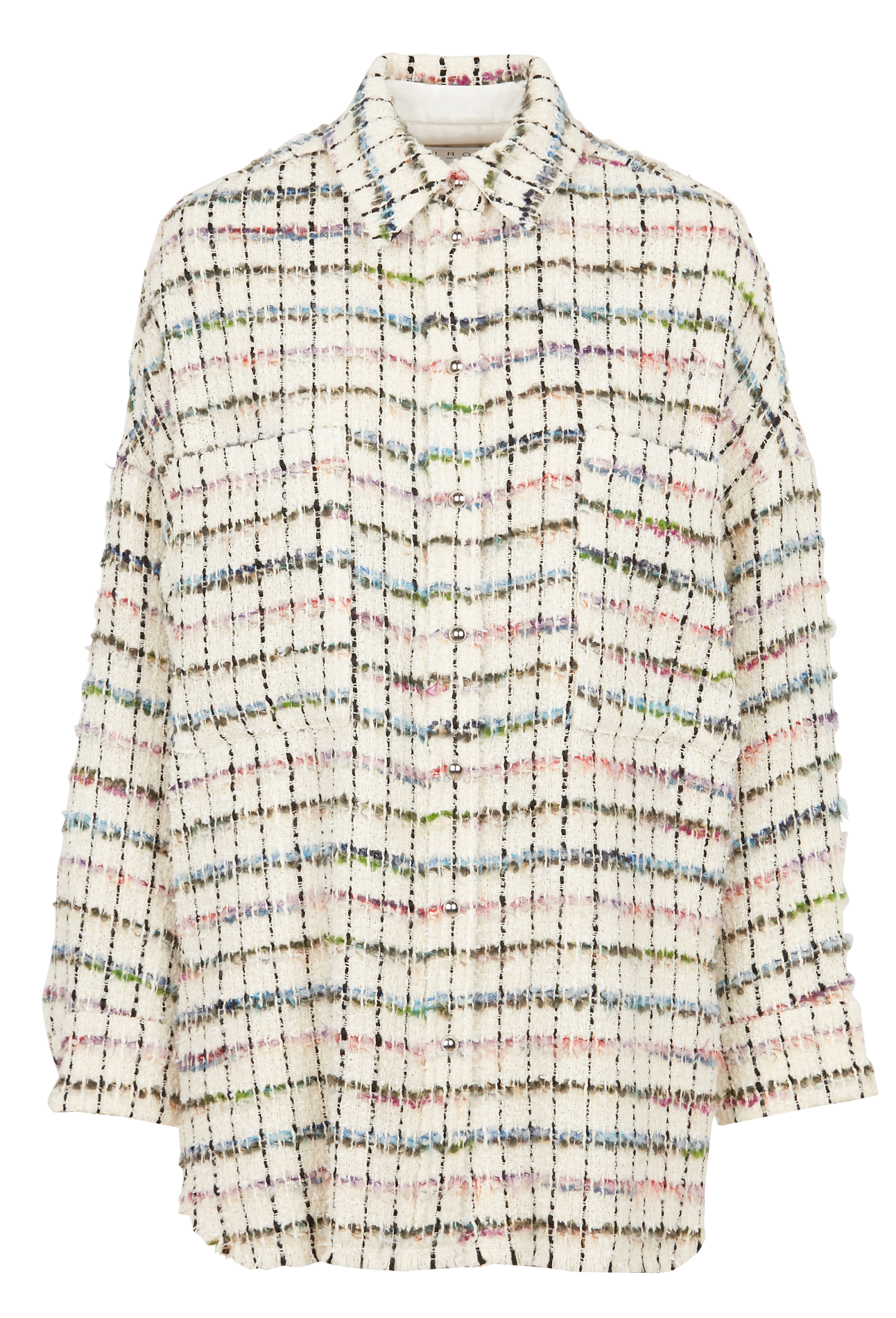 Tweed overshirt with classic collar IRO Beige